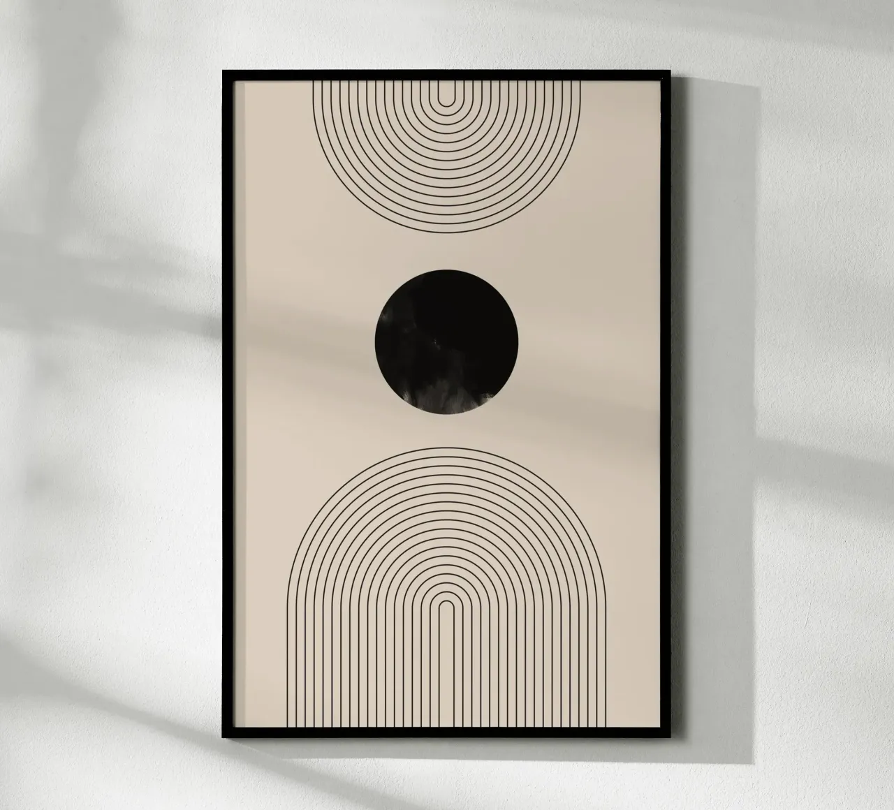 Forme geometriche minimaliste concentriche carta hahnemühle da Melloi Art Print