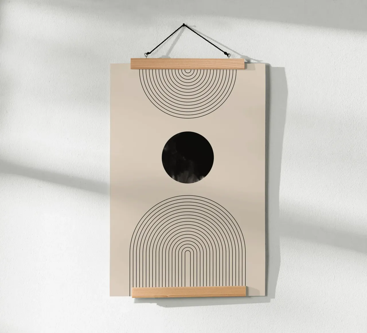 Forme geometriche minimaliste concentriche carta hahnemühle da Melloi Art Print