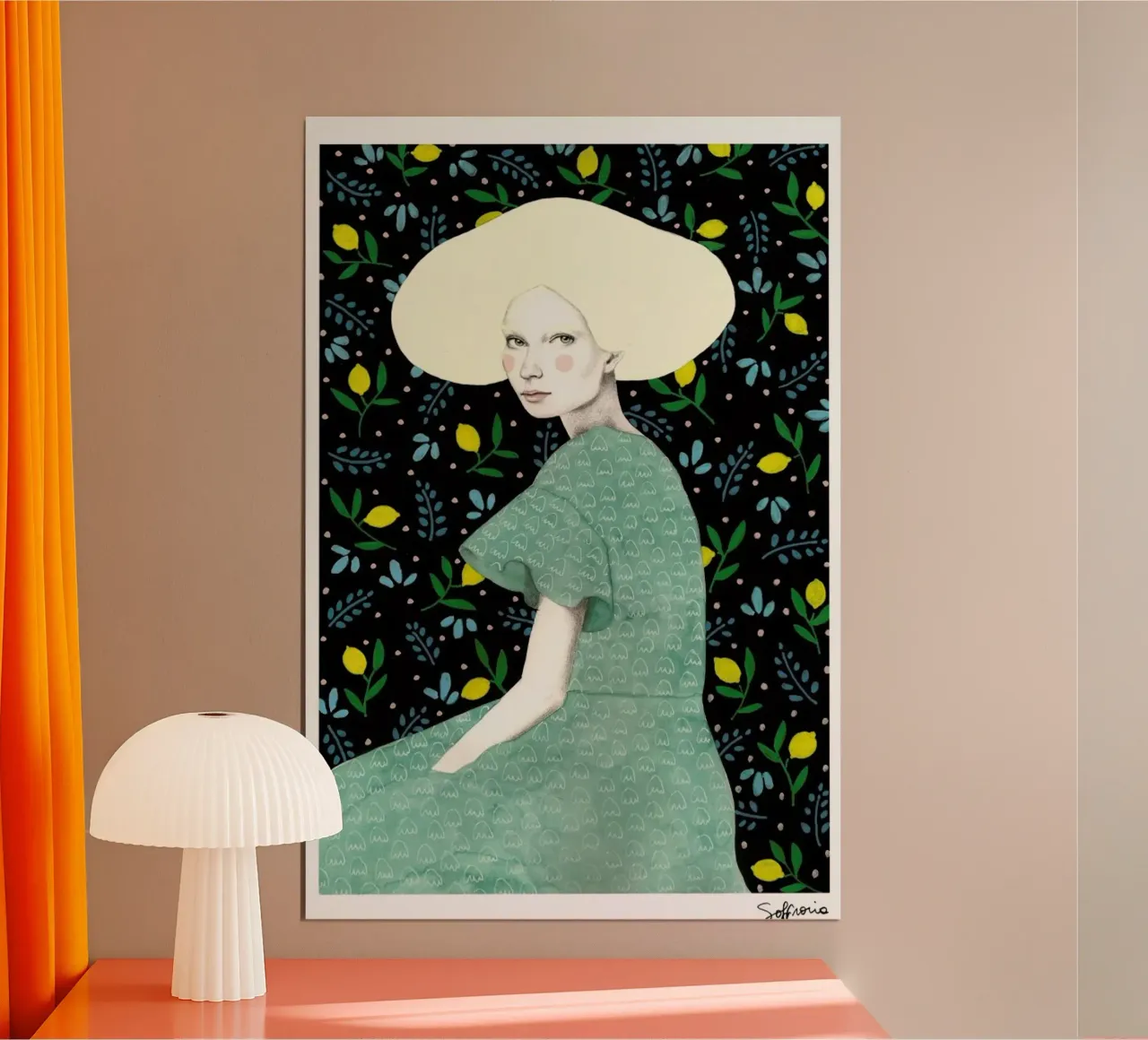Iva poster con telaio in alluminio da Sofia Bonati