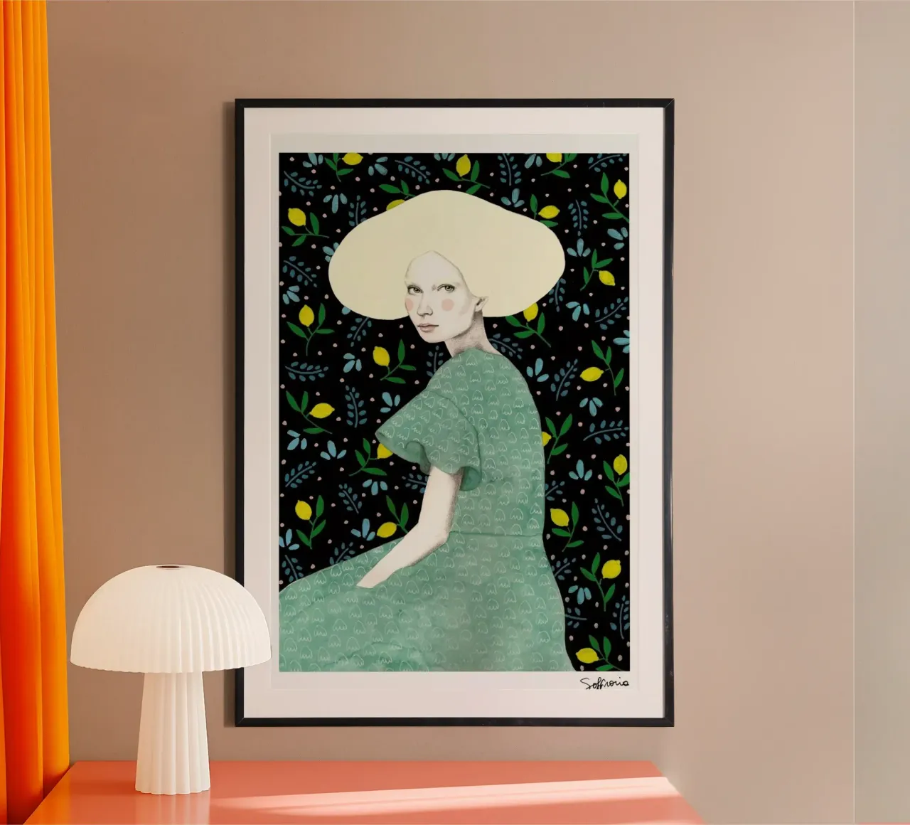 Iva poster con telaio in alluminio da Sofia Bonati