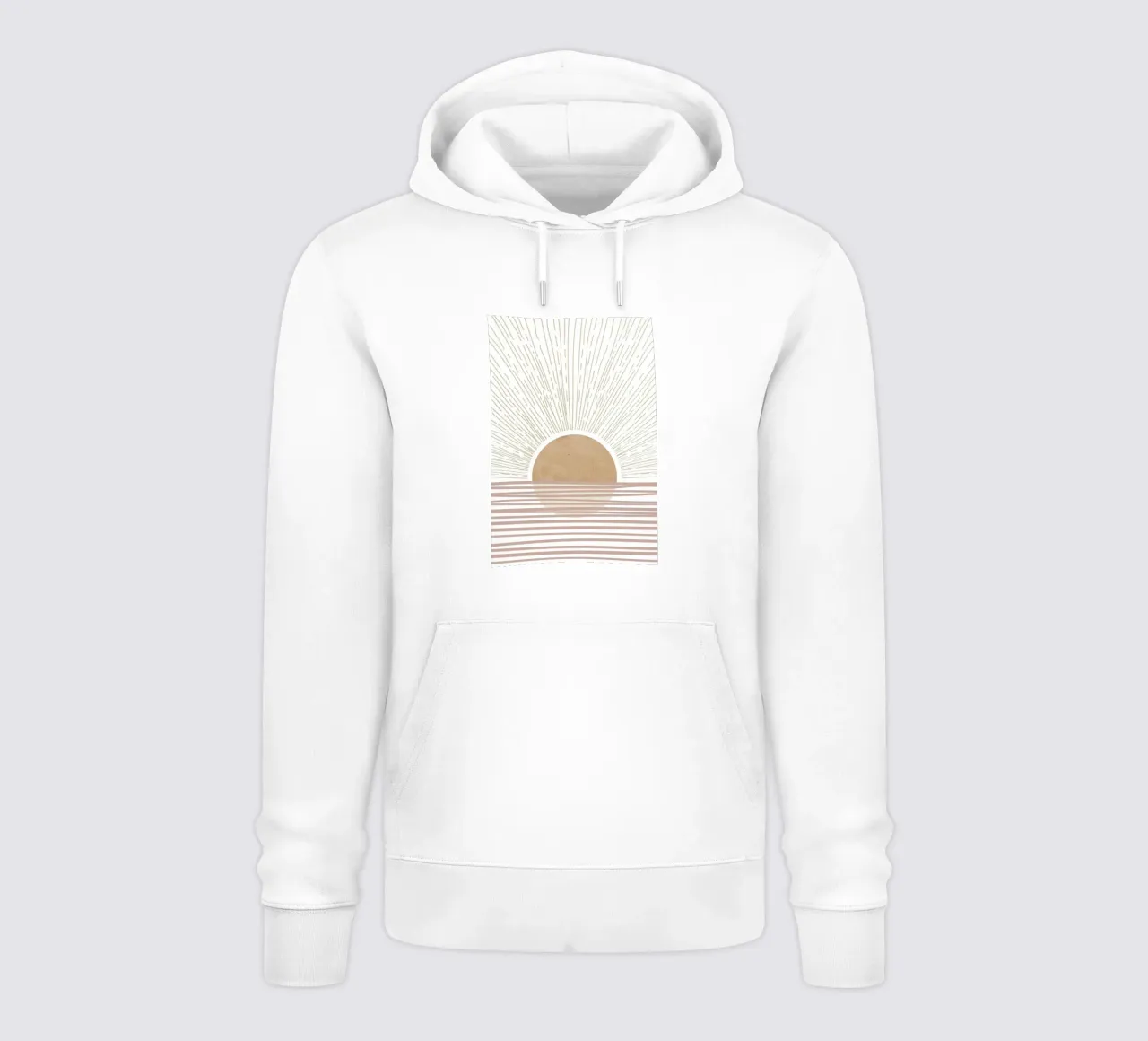 Alba astratta all'orizzonte felpa con cappuccio da Melloi Art Print