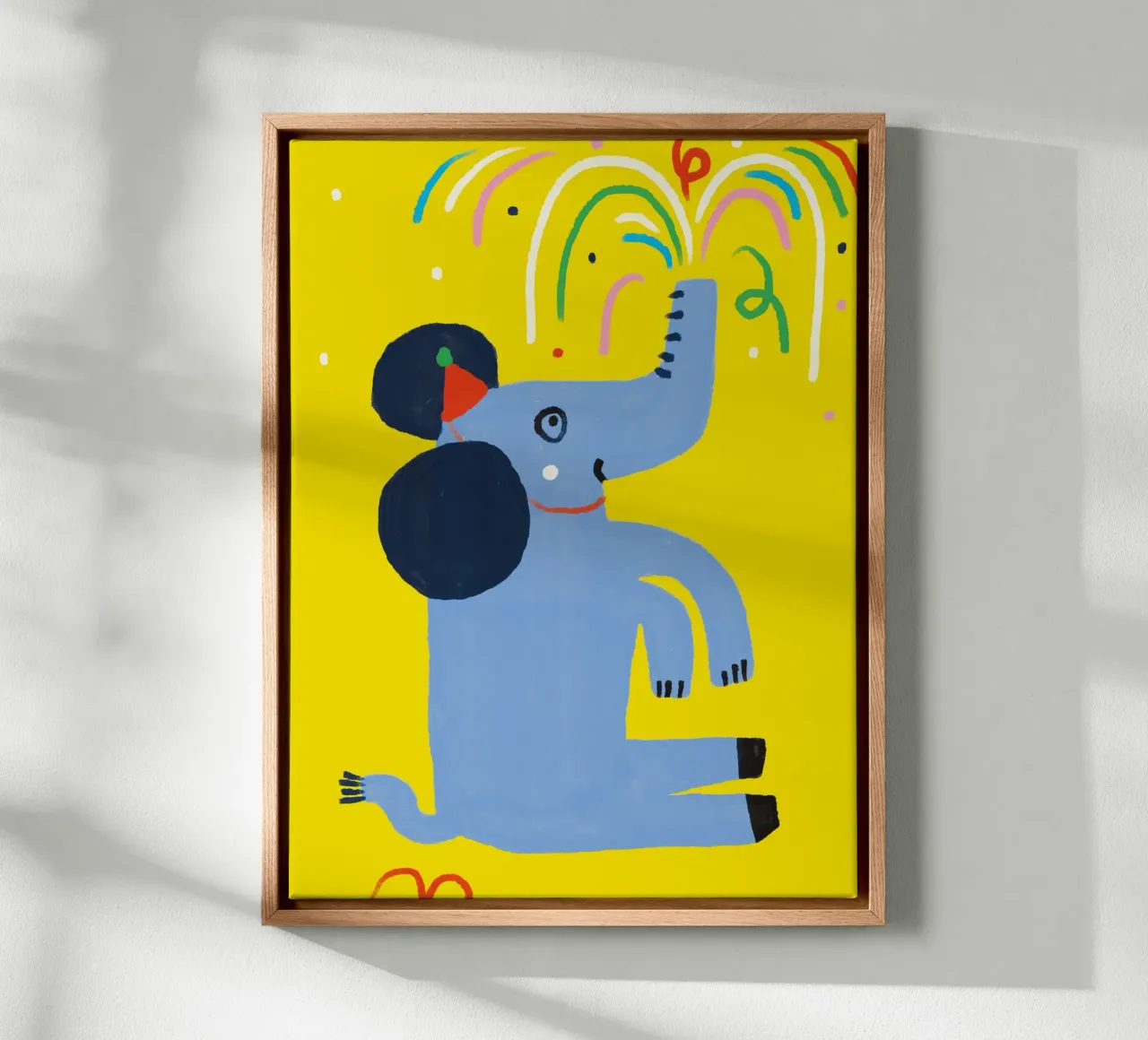 Feest met een olifant canvas met Baklijst van bueronoull