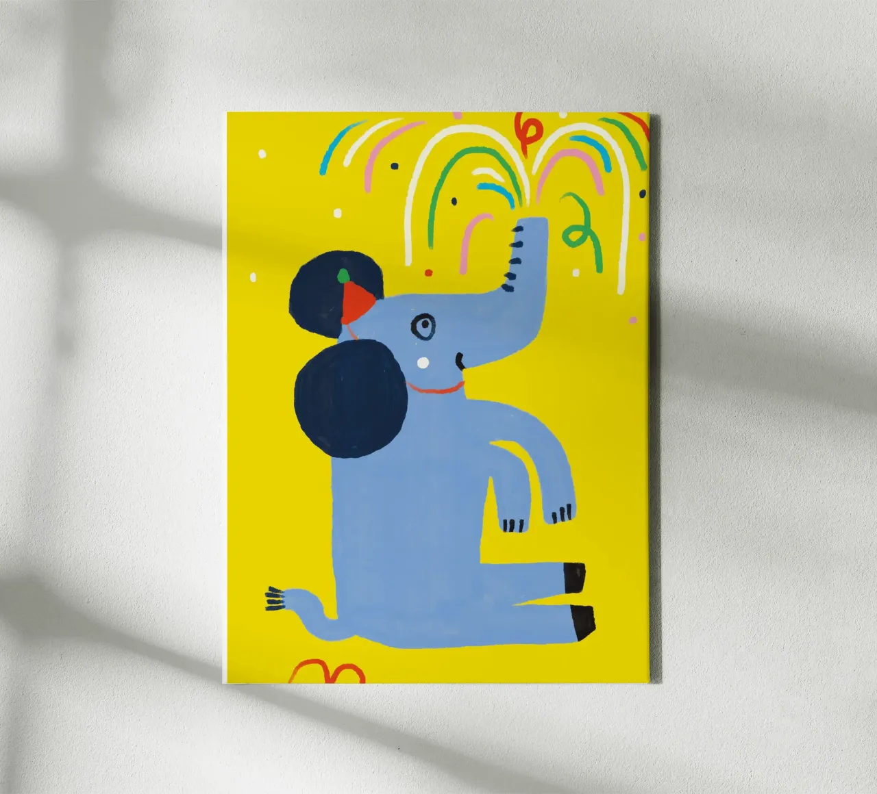 Feest met een olifant canvas met Baklijst van bueronoull