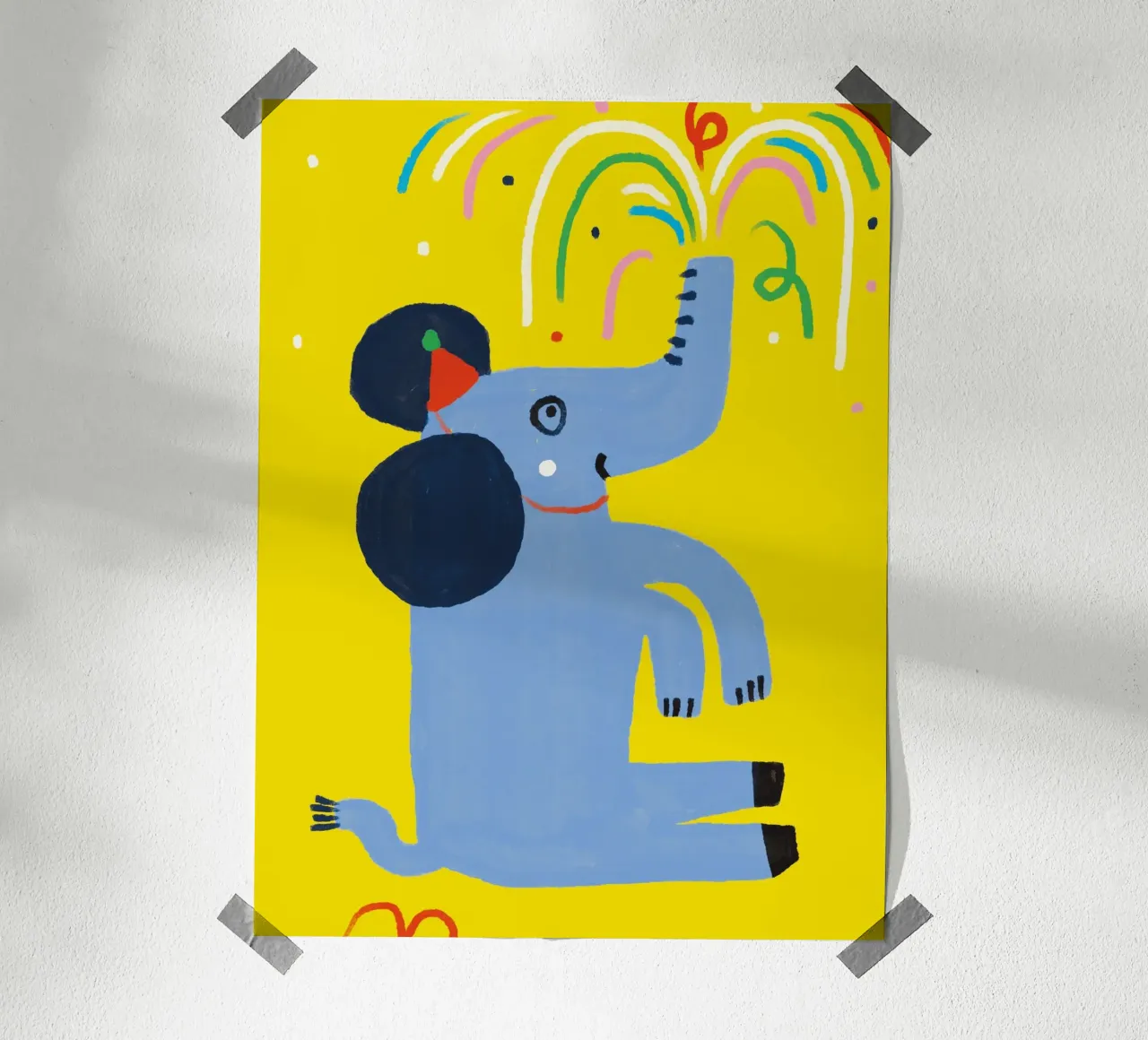 Festa con un elefante poster da bueronoull