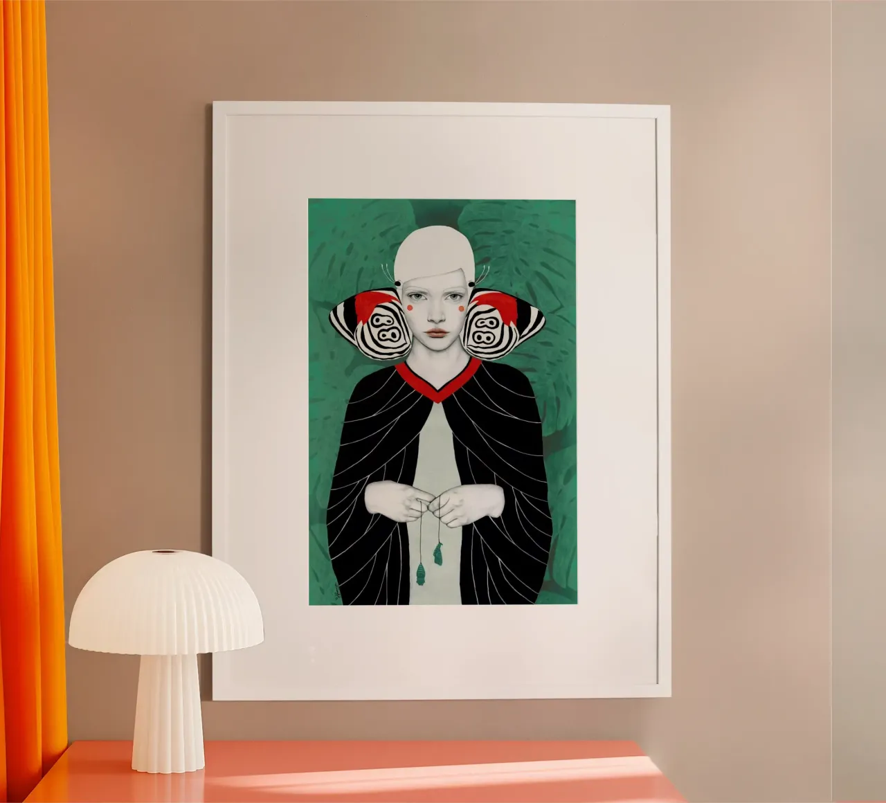 Fanni poster con telaio in legno da Sofia Bonati