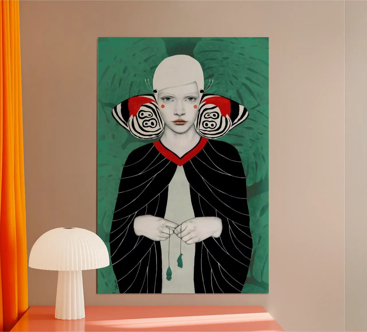 Fanni poster con telaio in legno da Sofia Bonati