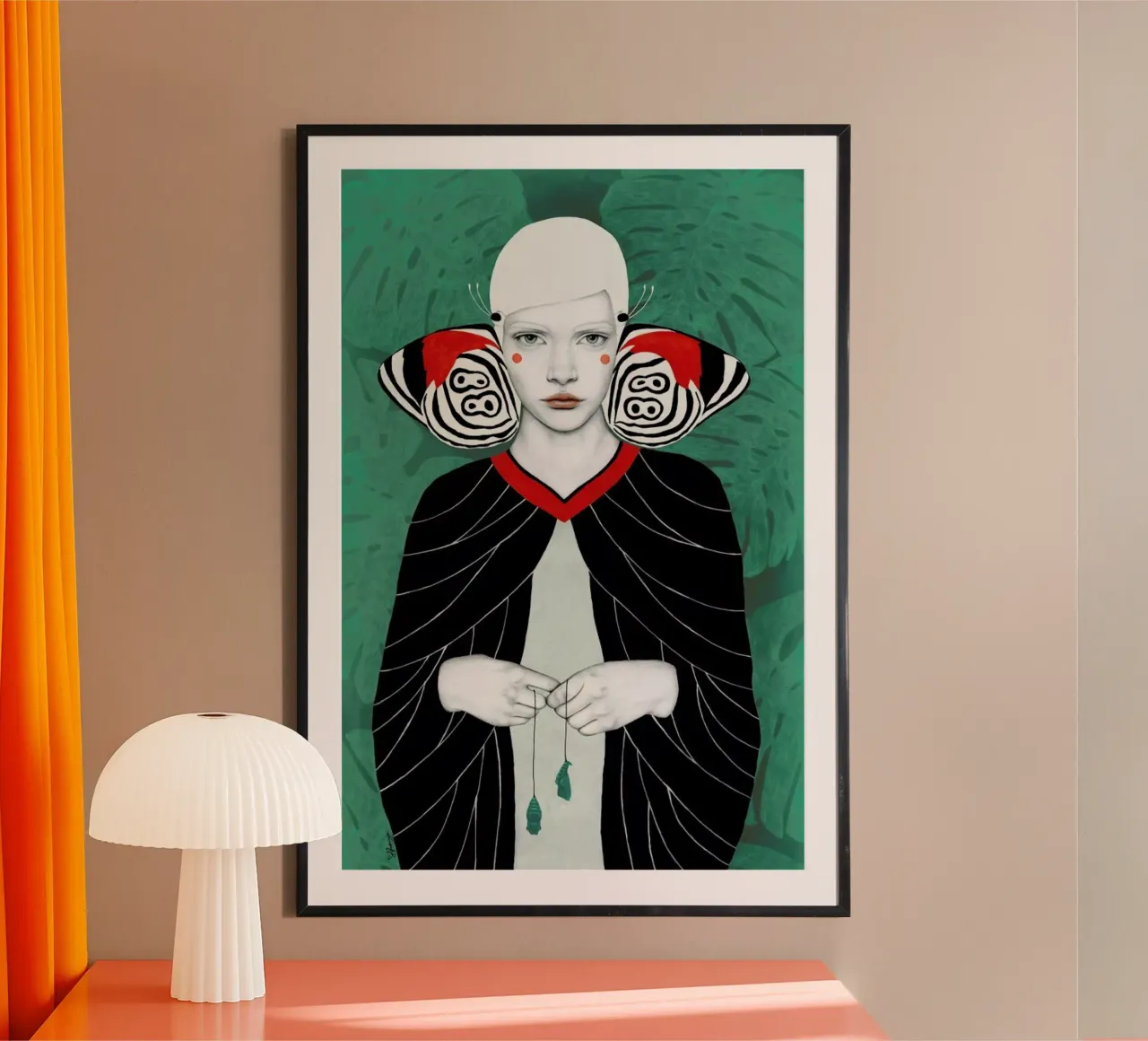 Fanni poster con telaio in legno da Sofia Bonati