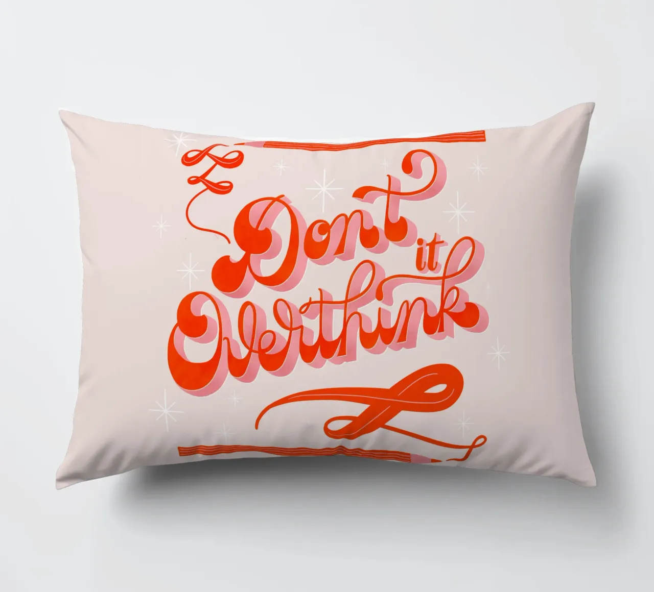 Don't overthink it. Quote. Don't overthink it. decorative cushion by CalliLetters