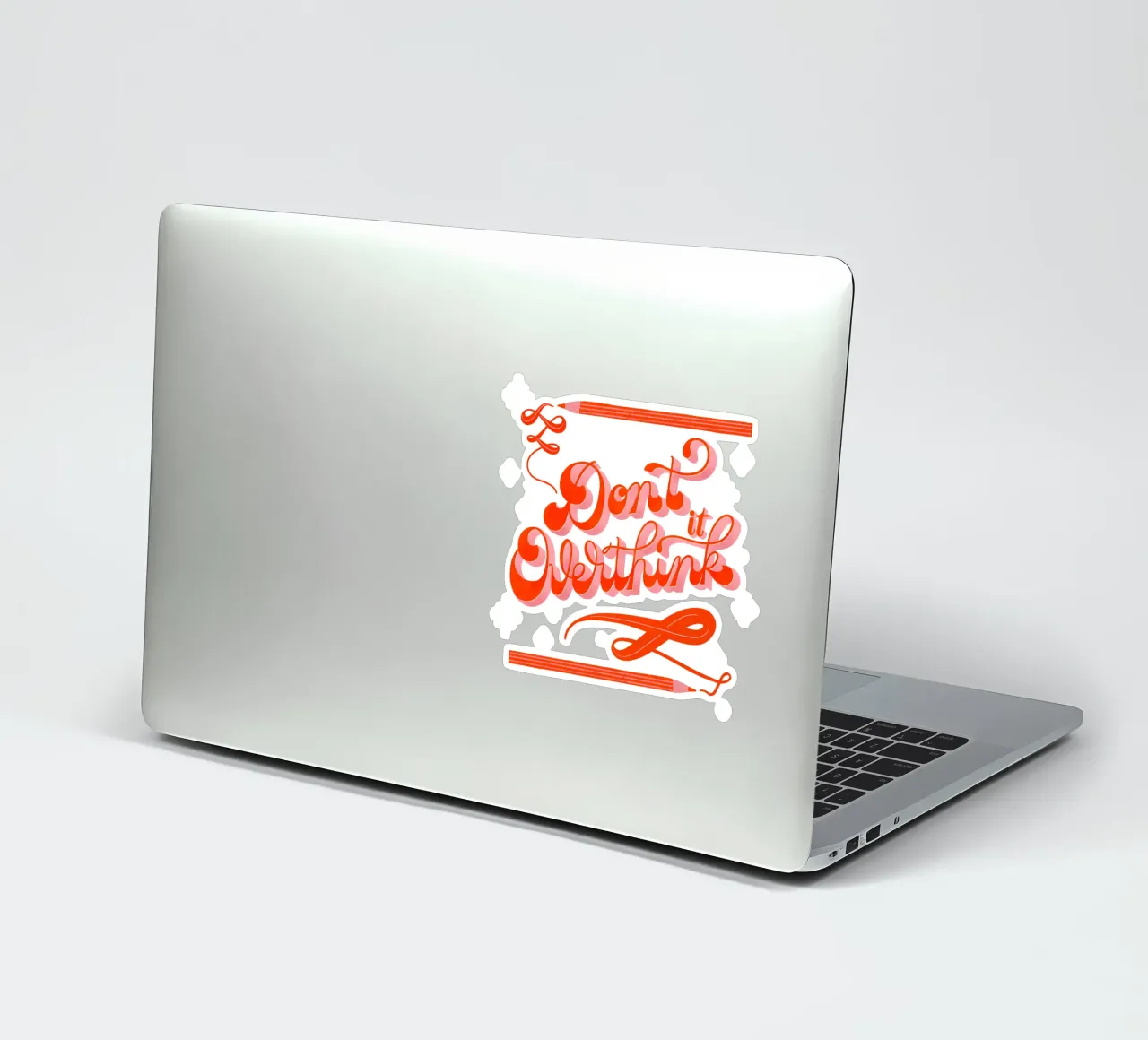 Don't Overthink it. Zitat. Denk nicht zuviel nach. Sticker von CalliLetters