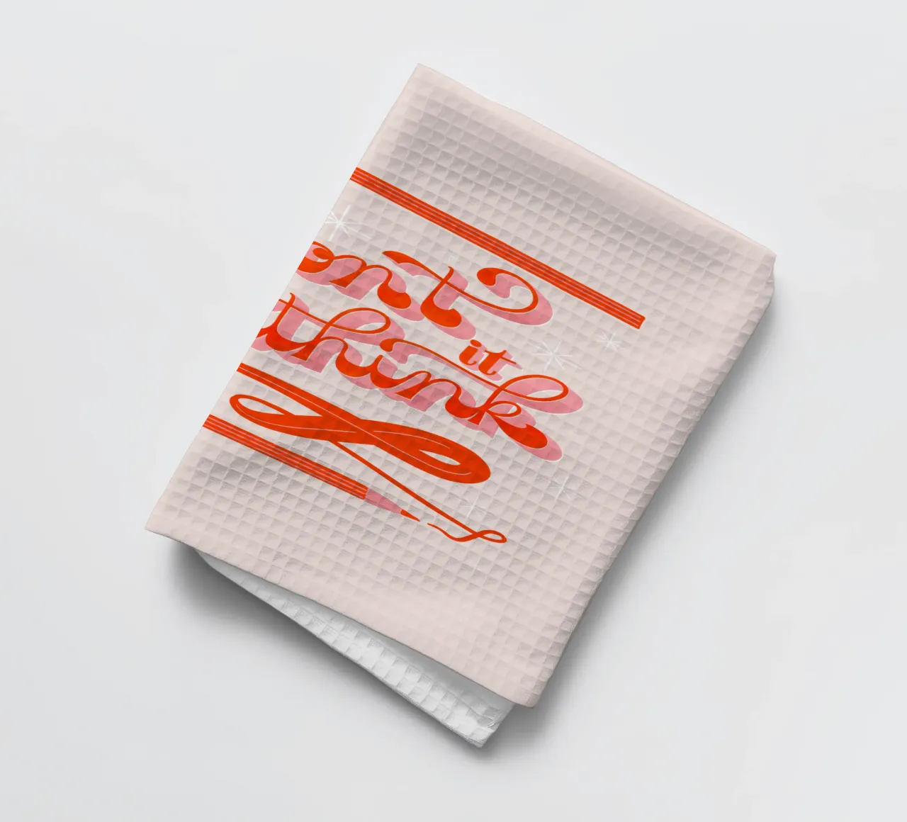 Don't Overthink it. Zitat. Denk nicht zuviel nach. Geschirrtuch von CalliLetters
