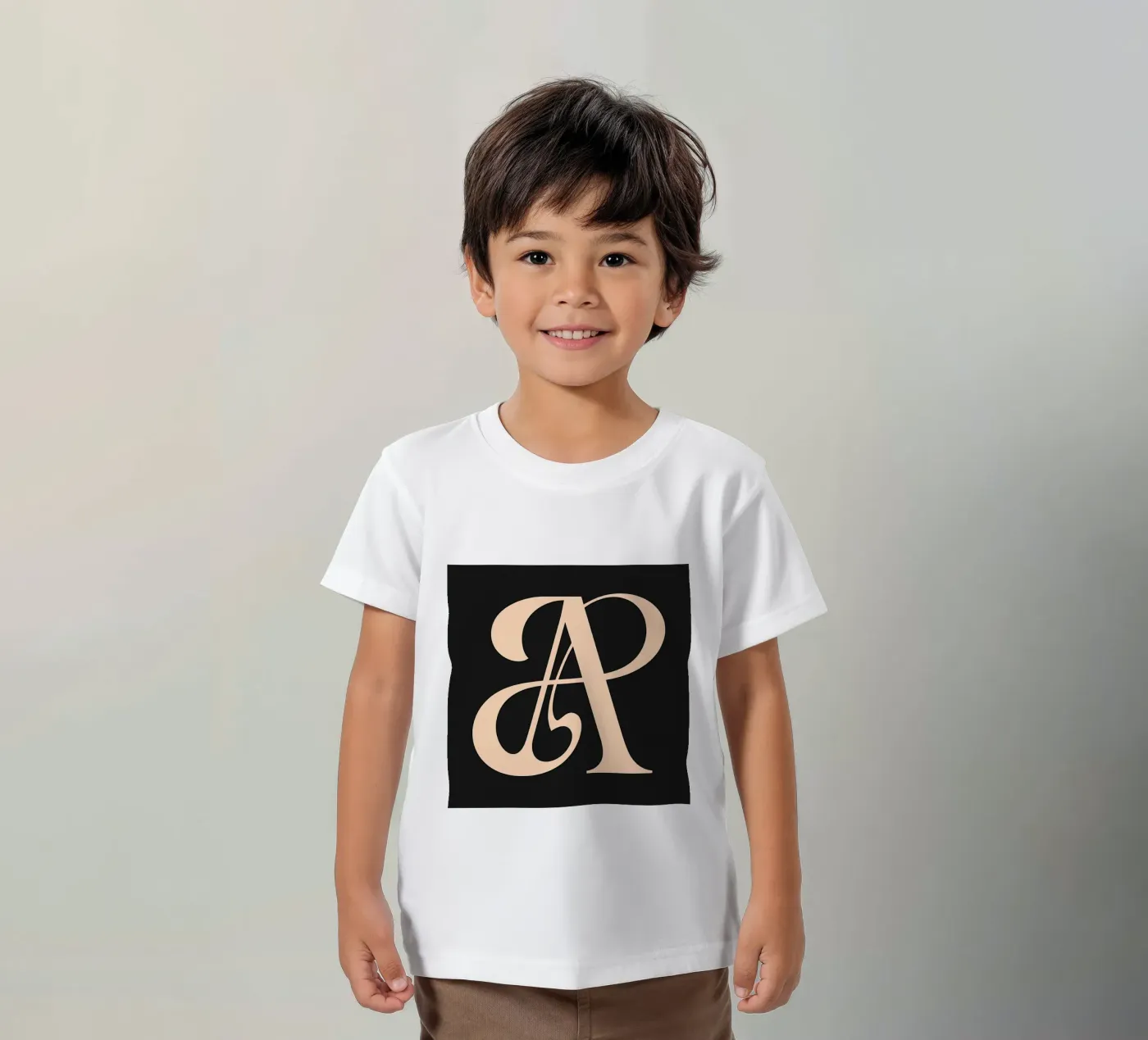 Cursive "A" kids t-shirt by inspirational quote