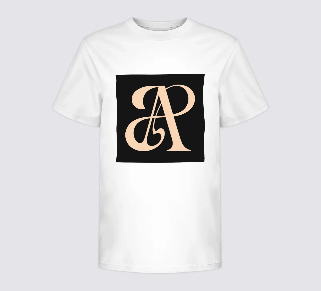 Cursief "A" kinder t-shirt van inspirational quote