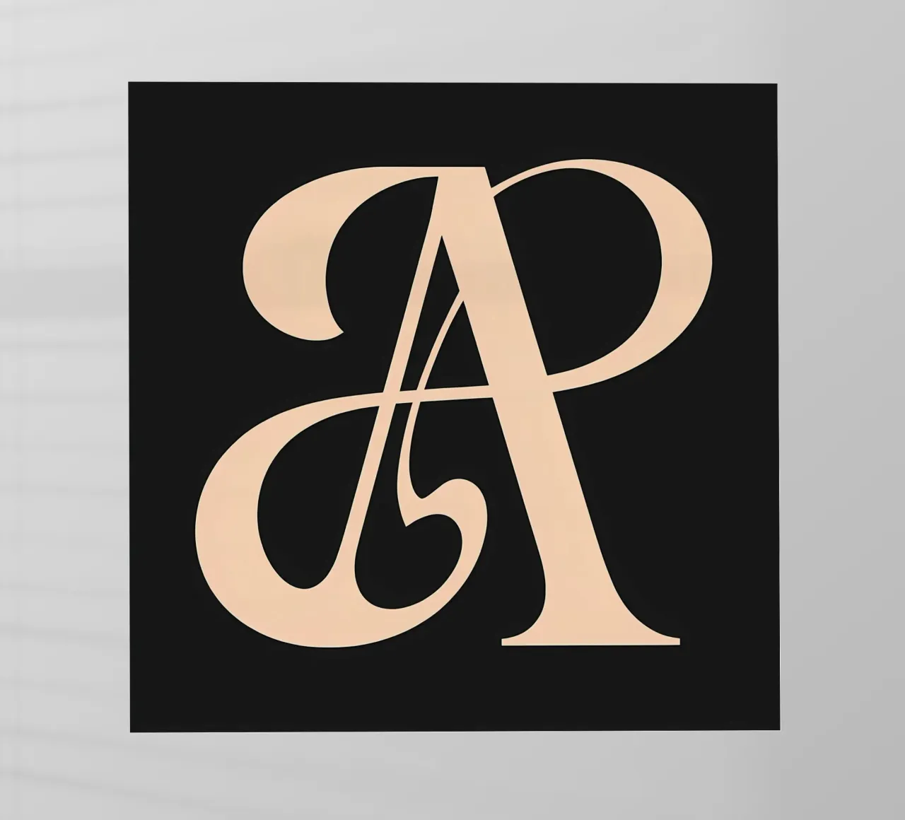 Cursive "A" backlit folie van inspirational quote