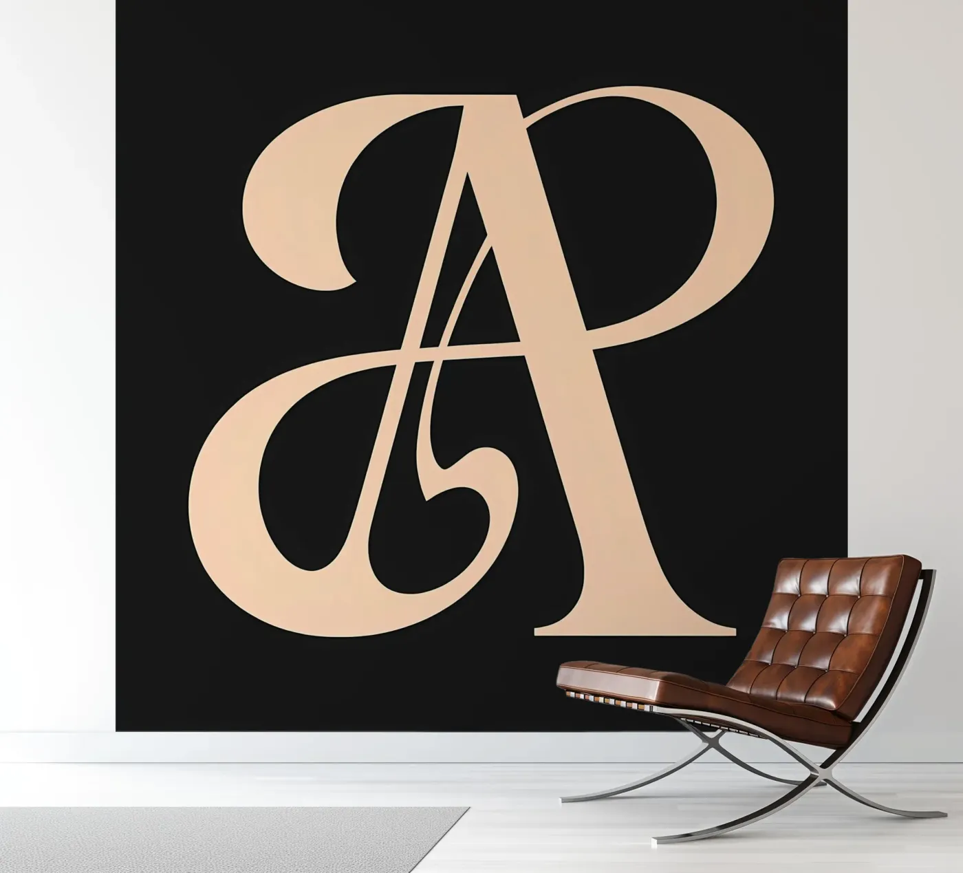 Cursive "A" photo wallpaper by inspirational quote