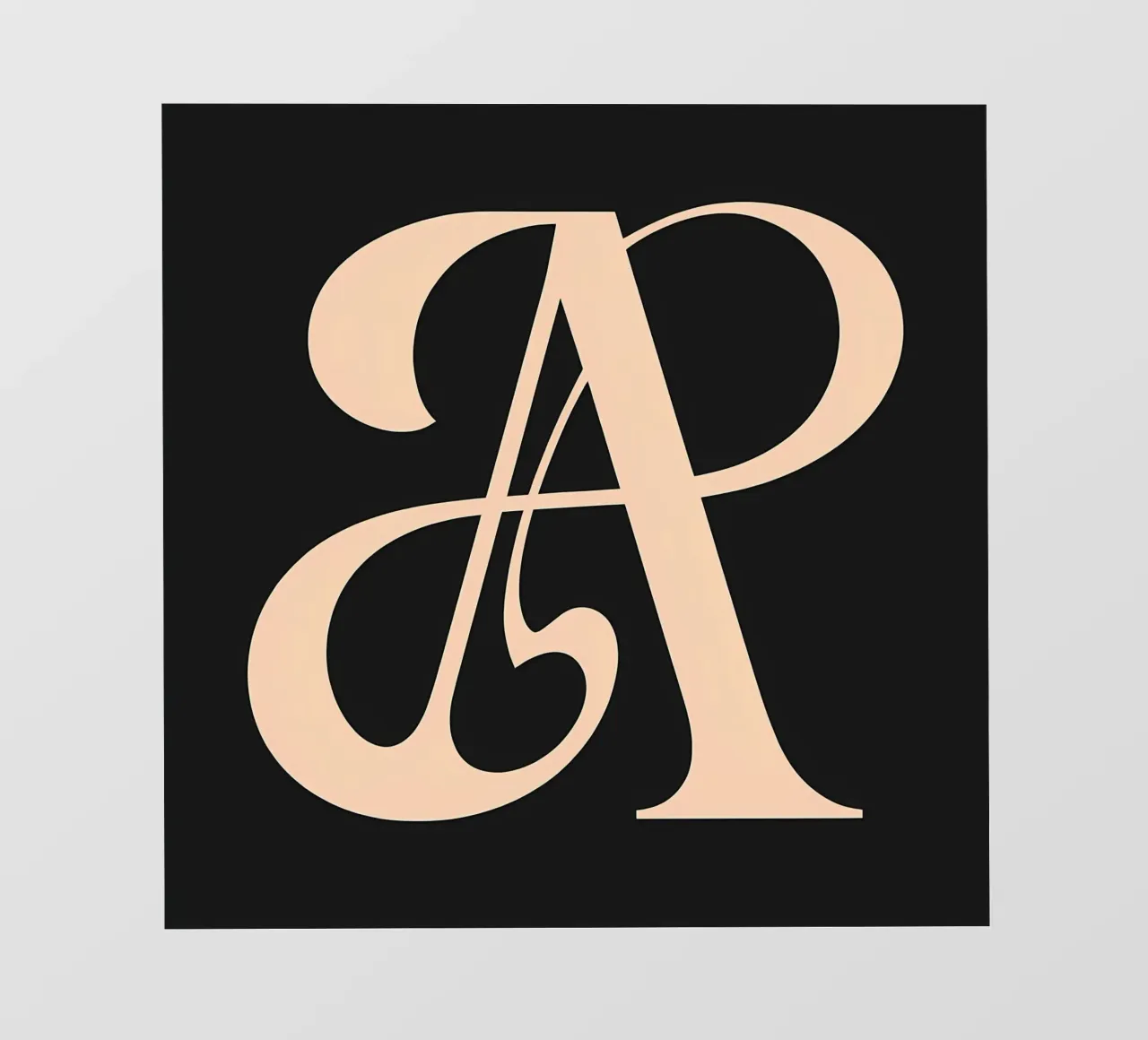 Cursive "A" fotobehang van inspirational quote