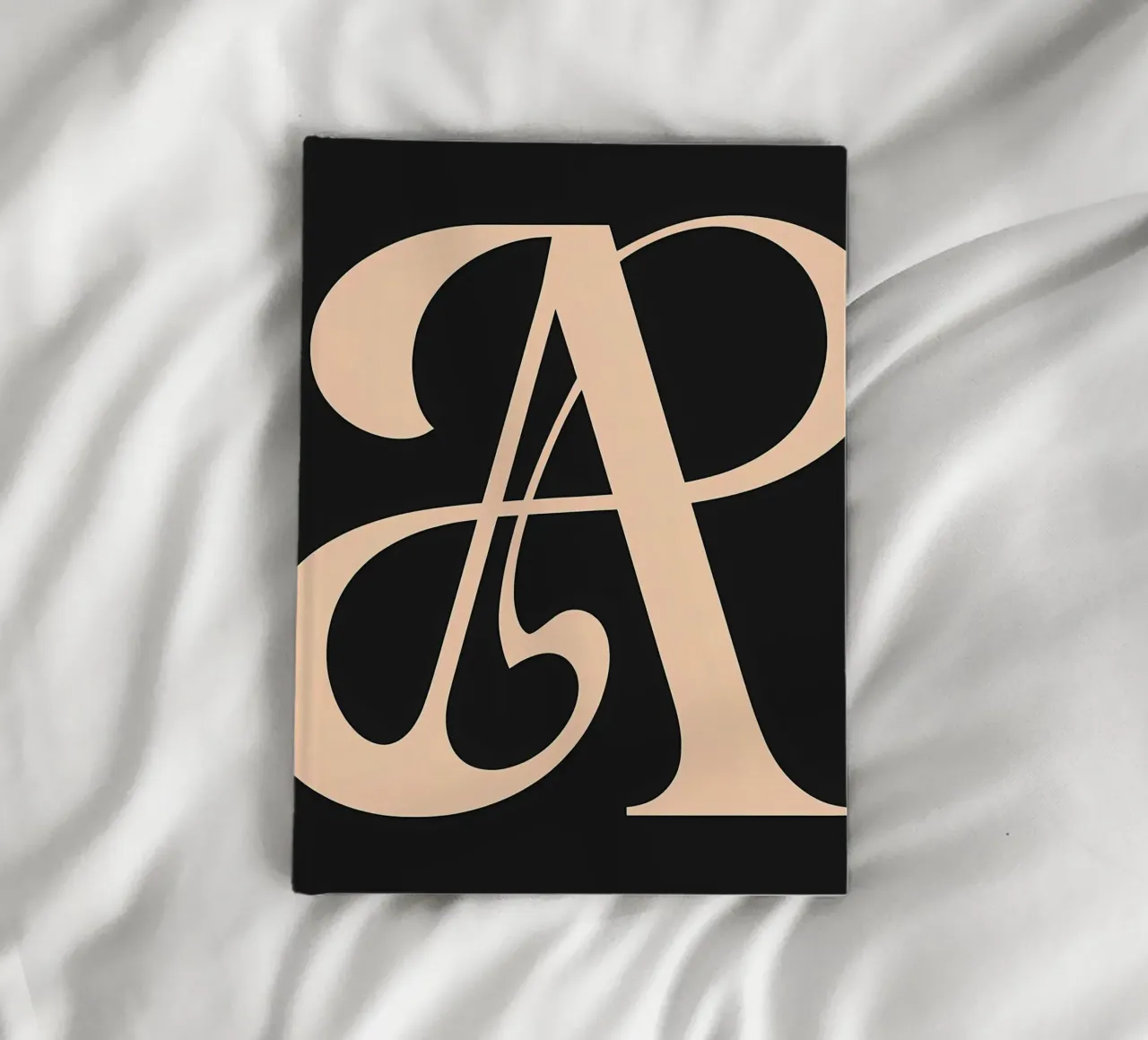 Cursive "A" notebook by inspirational quote