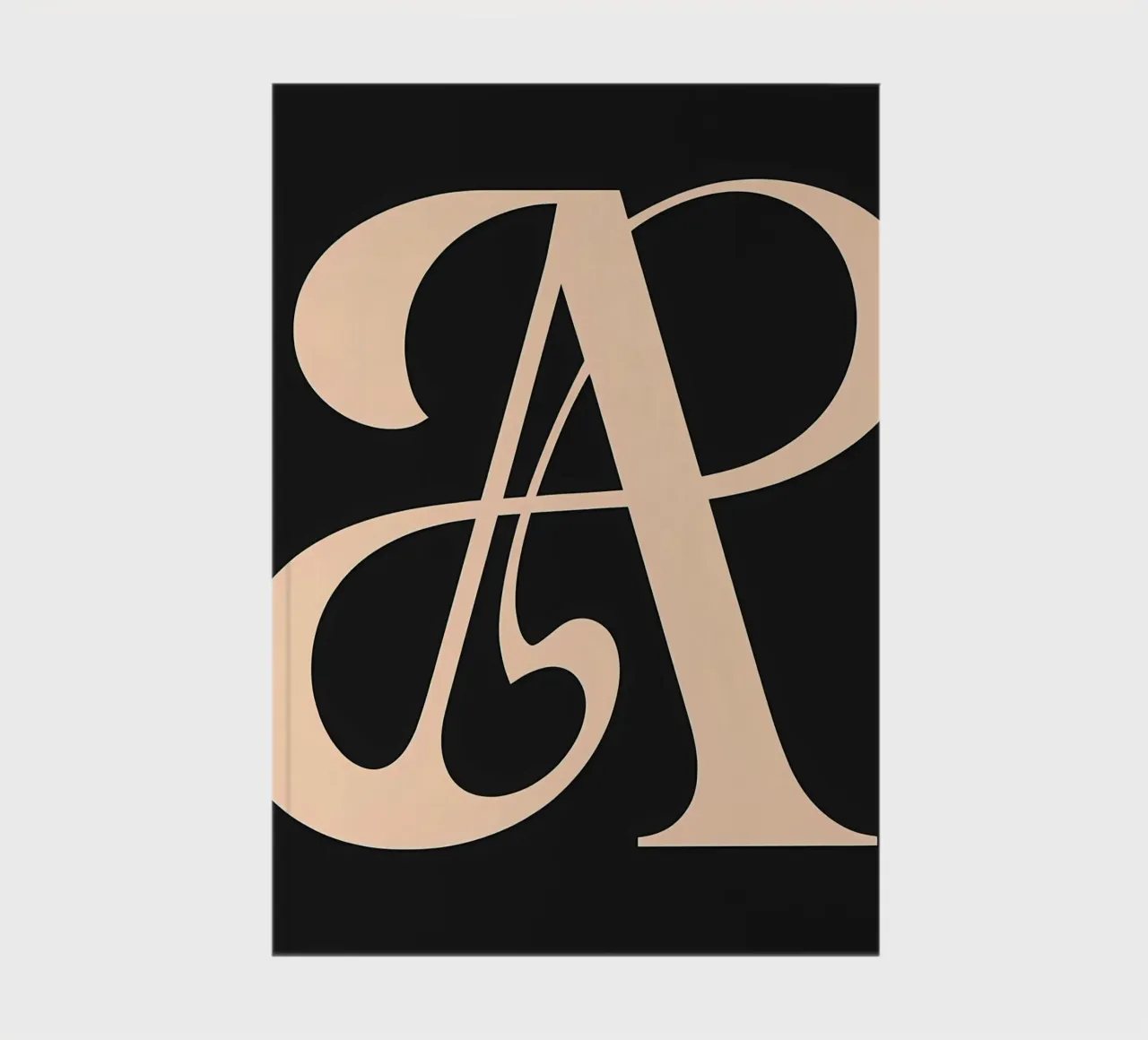 Cursive "A" notebook by inspirational quote