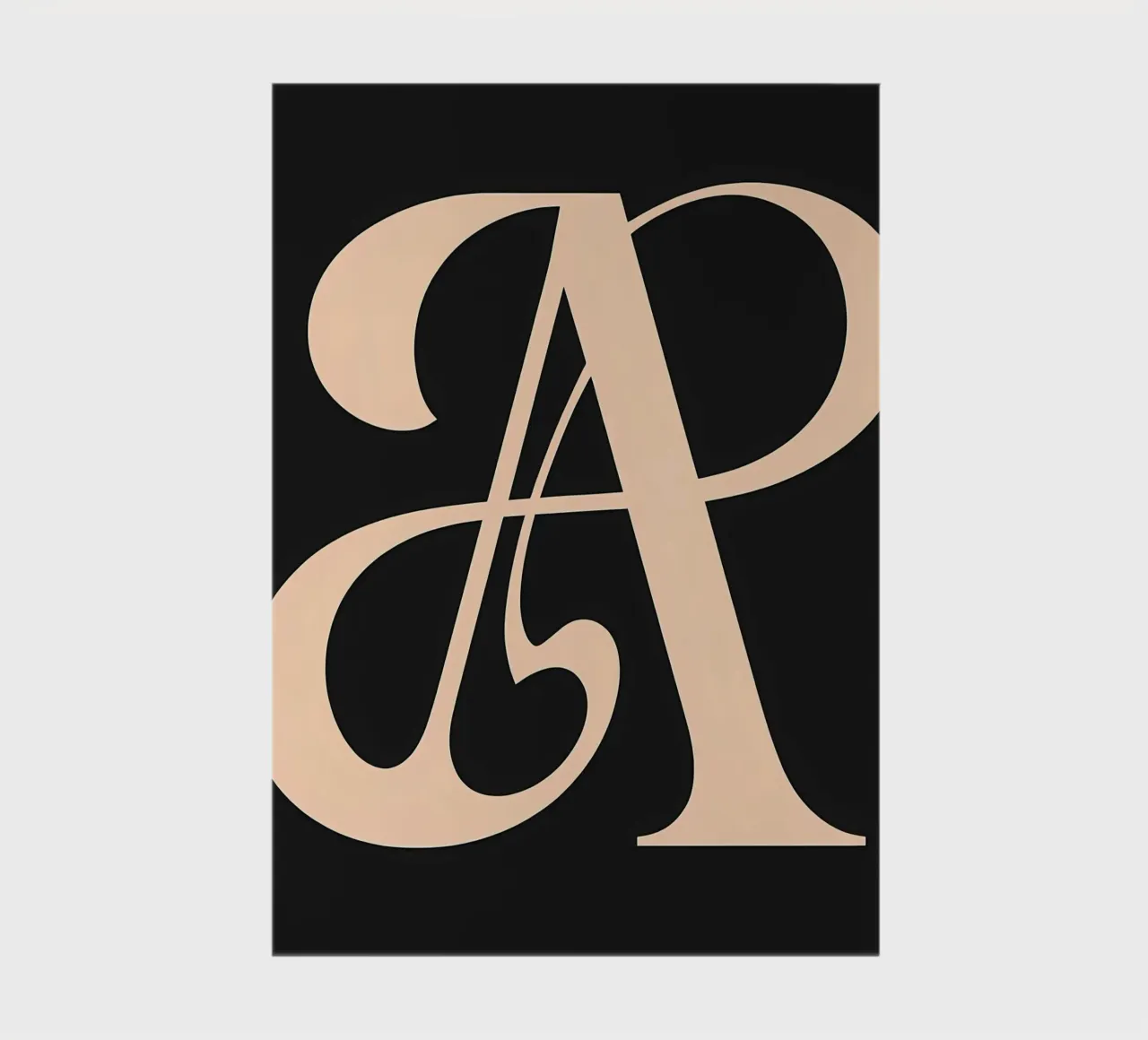 Cursive "A" notebook by inspirational quote