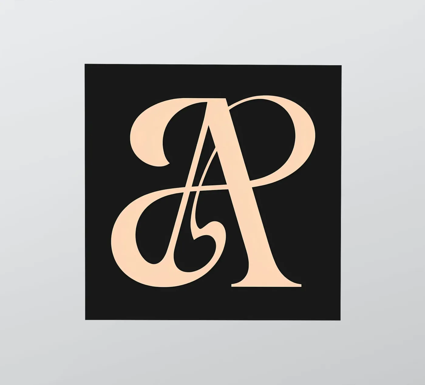 Cursive "A" sticker by inspirational quote