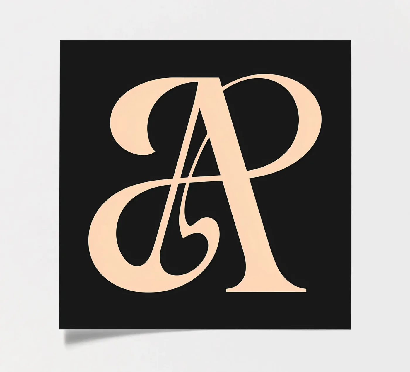 Cursive "A" sticker sheet by inspirational quote