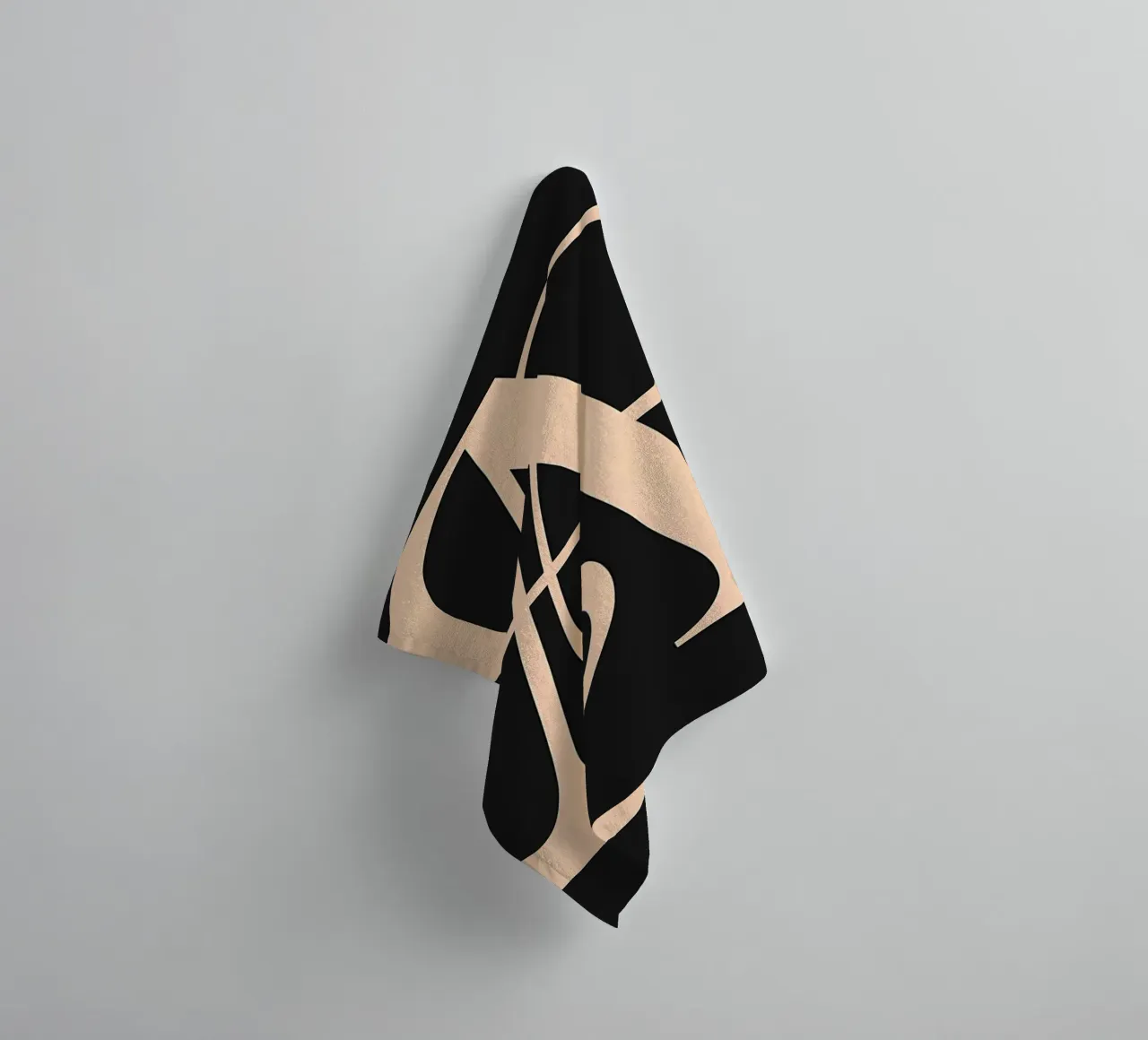 Cursive "A" towel by inspirational quote