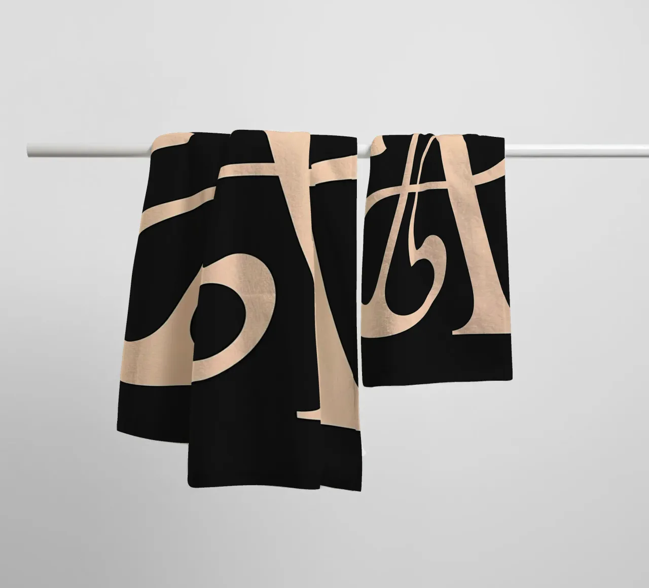 Cursive "A" towel by inspirational quote