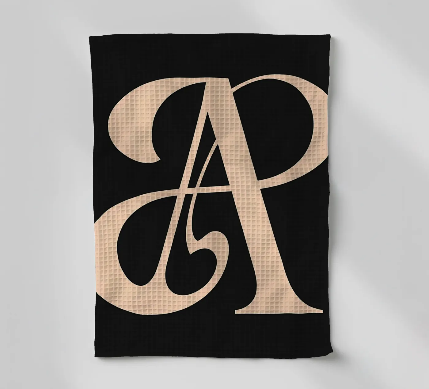 Cursive "A" tea towel by inspirational quote