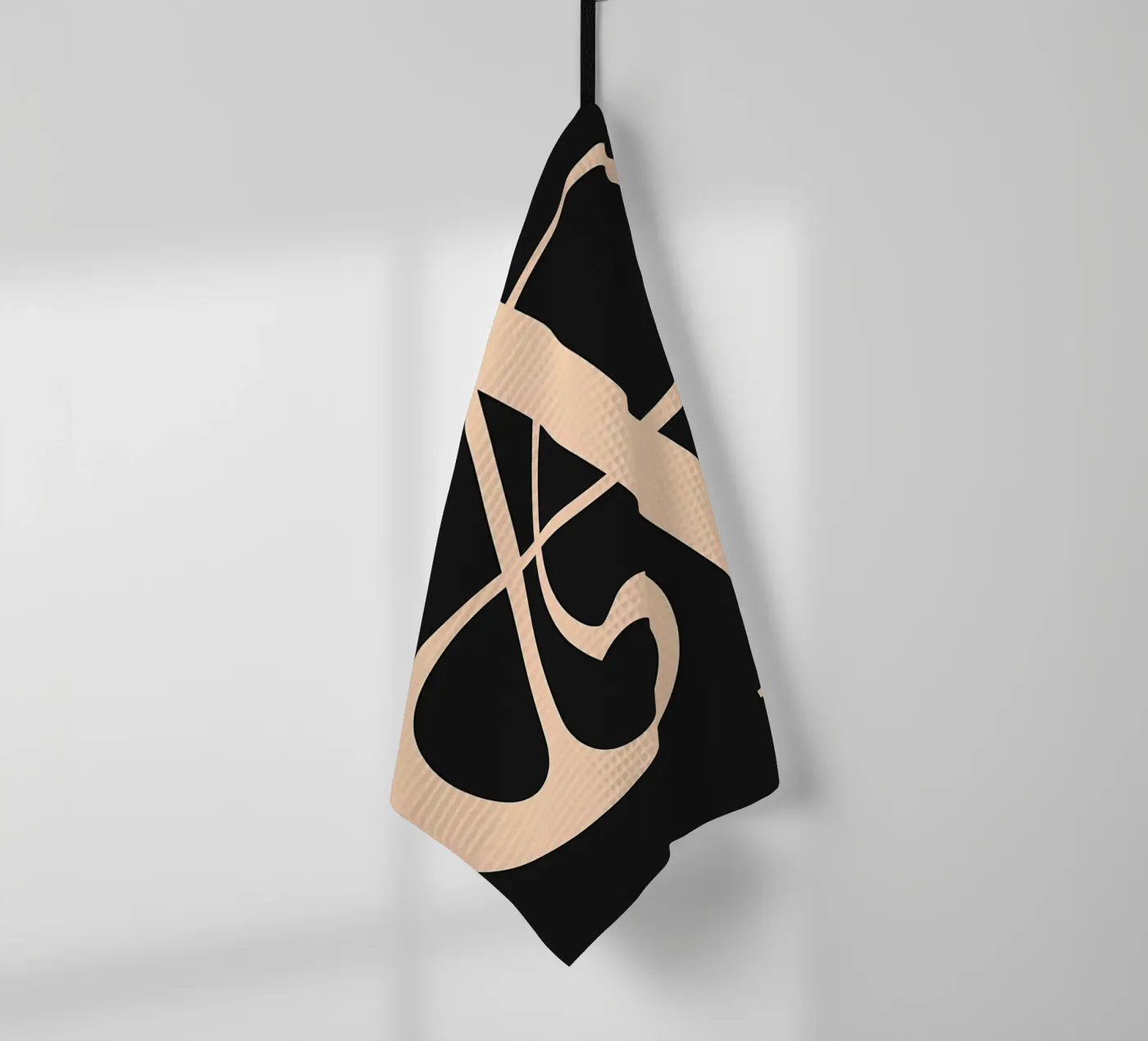 Cursive "A" tea towel by inspirational quote