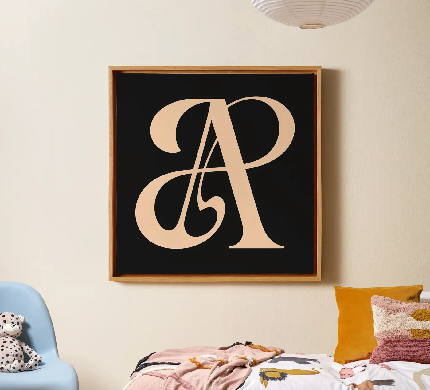 Kursiv "A" Leinwand von inspirational quote