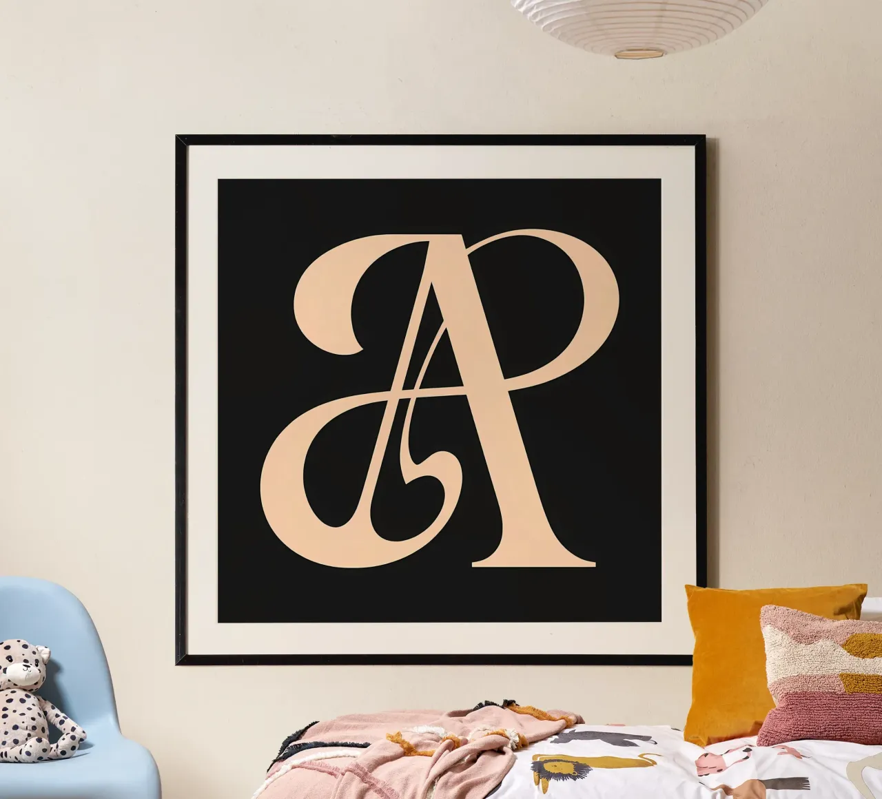 Cursive "A" poster by inspirational quote