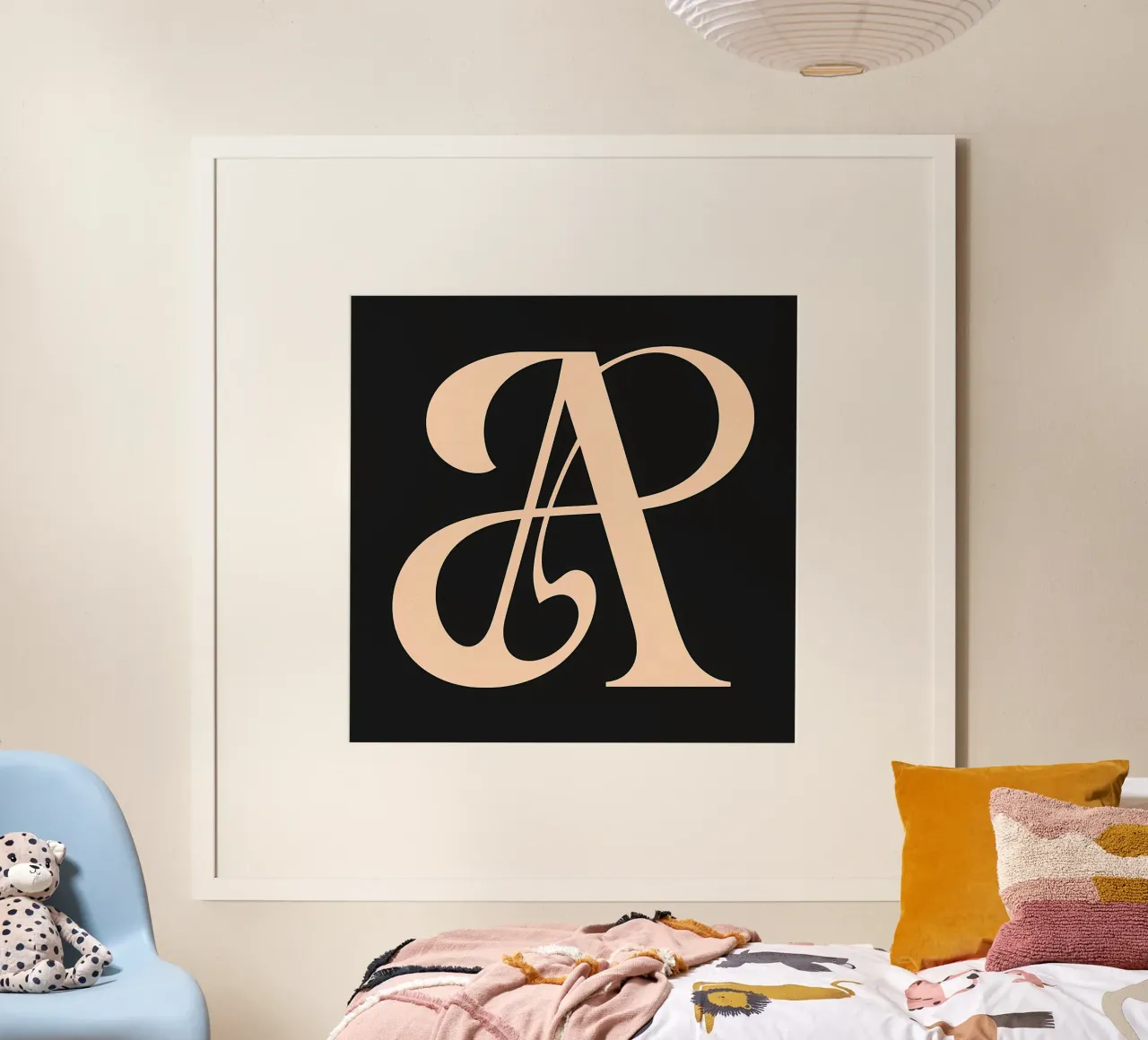 Cursive "A" poster by inspirational quote