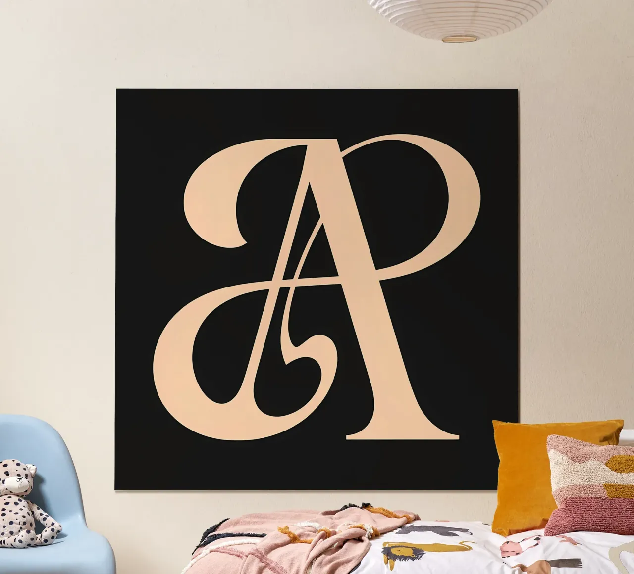 Cursive "A" poster by inspirational quote