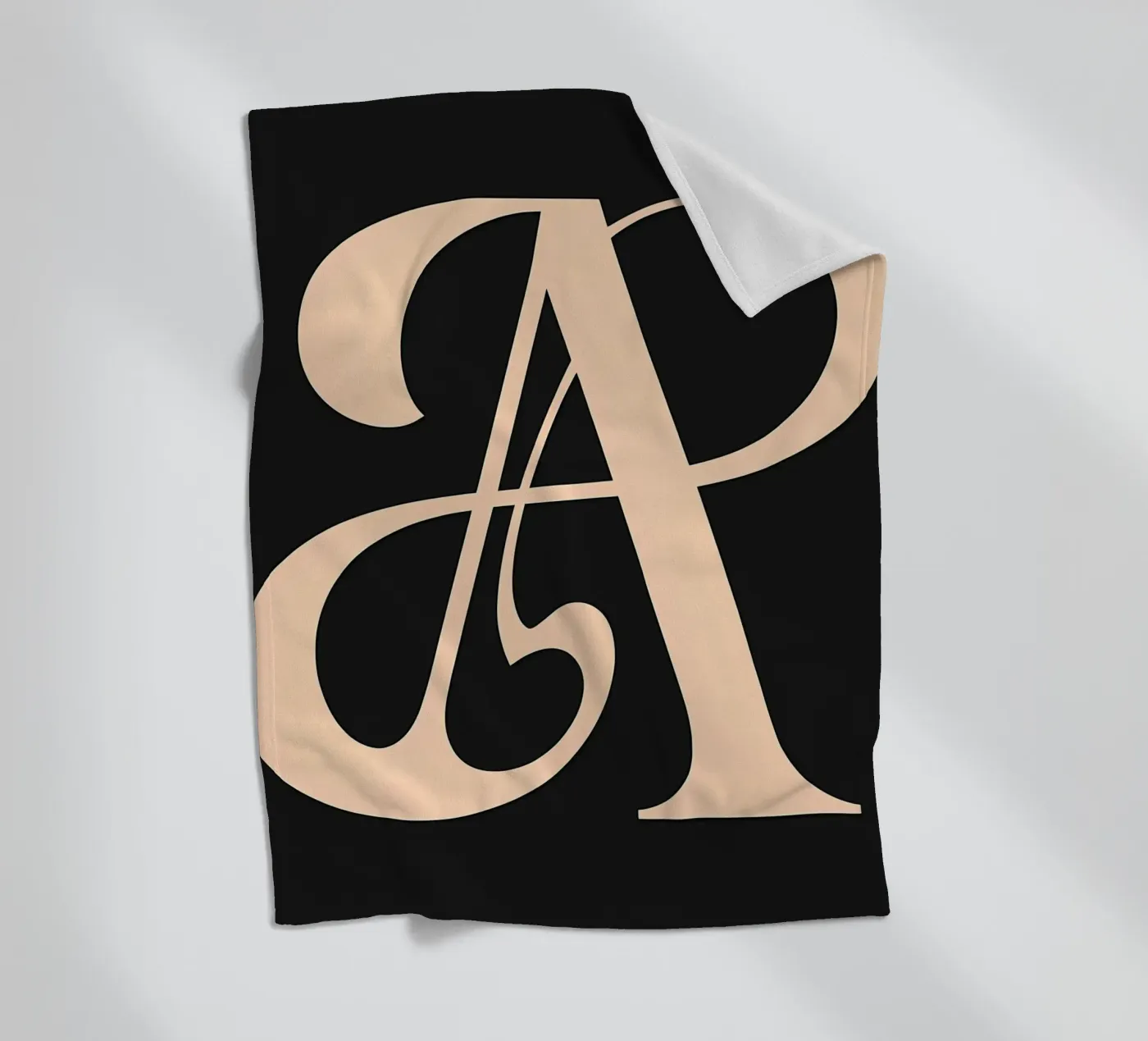 Corsivo "A" coperta in pile da inspirational quote