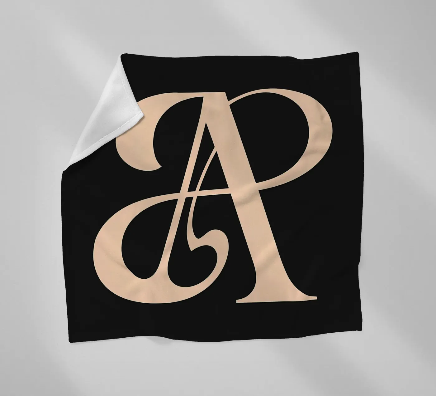 Corsivo "A" coperta in pile da inspirational quote