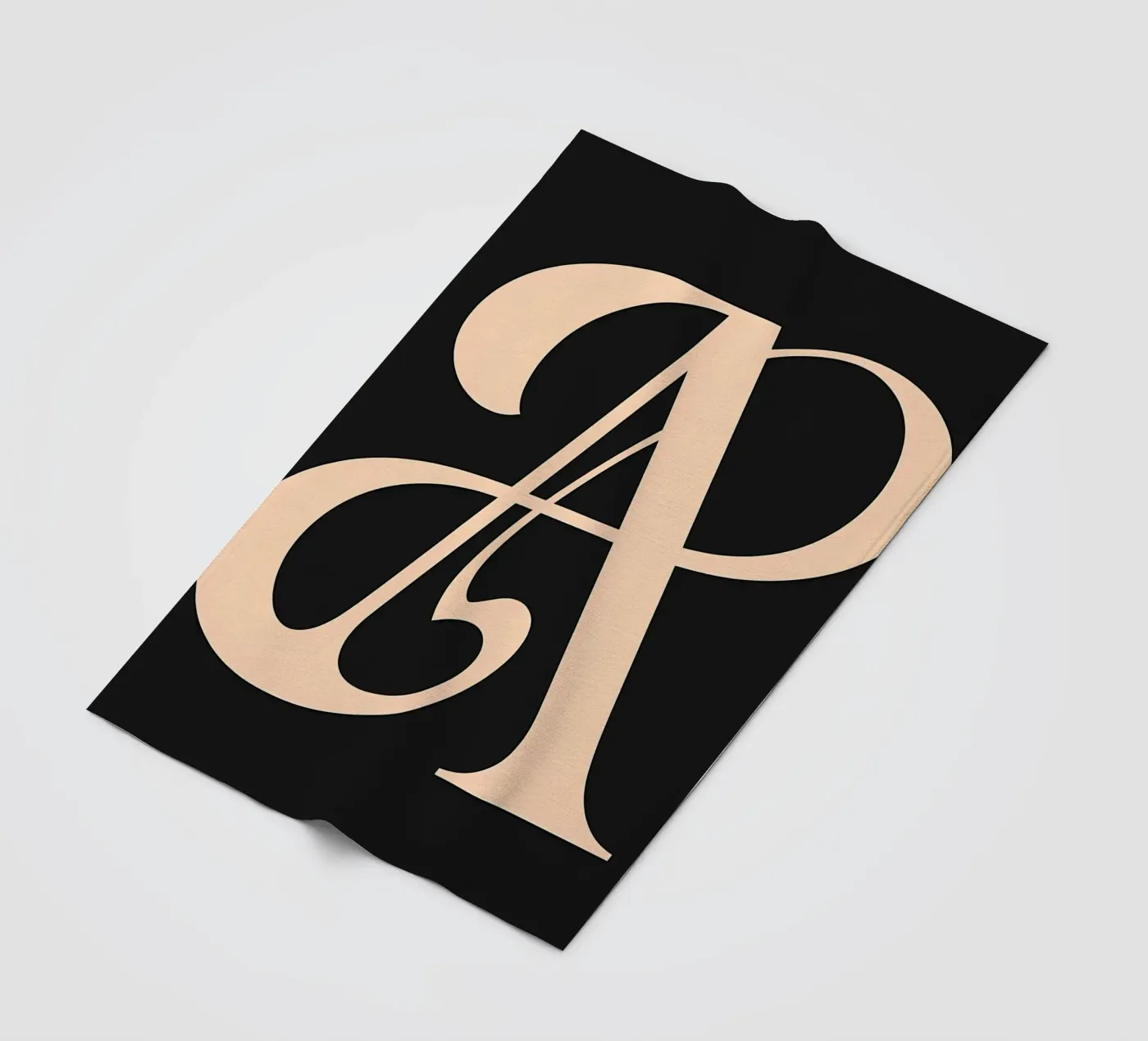 Corsivo "A" coperta in pile da inspirational quote