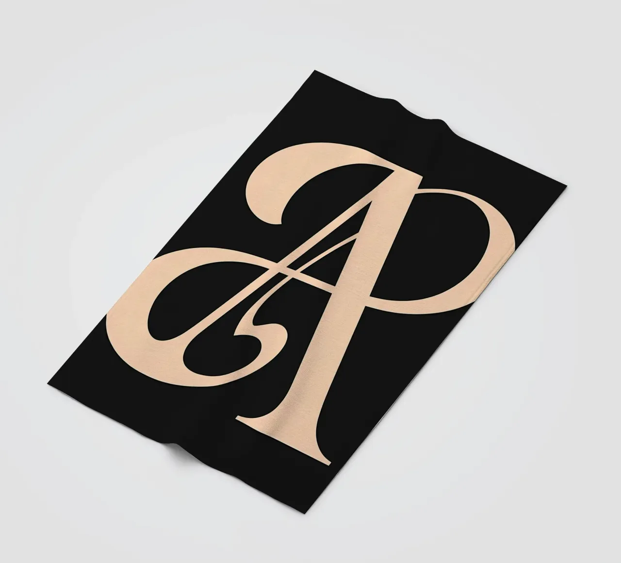 Cursive "A" fleece blanket by inspirational quote