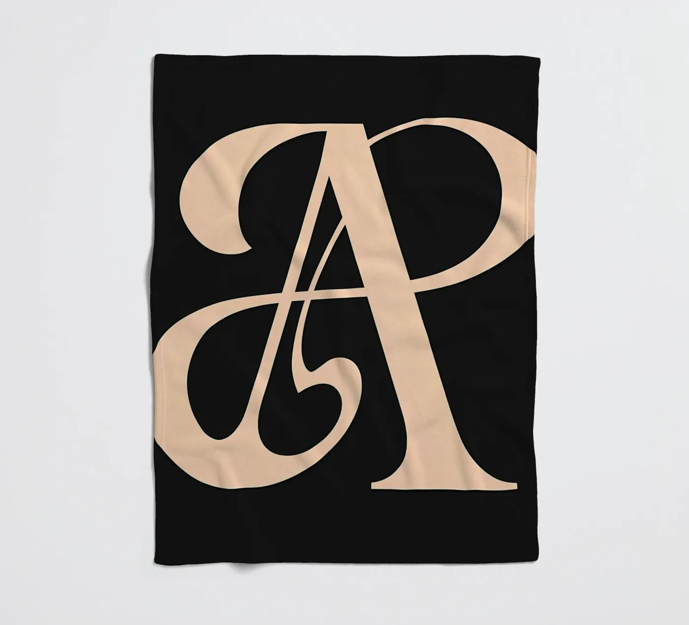 Corsivo "A" coperta in pile da inspirational quote