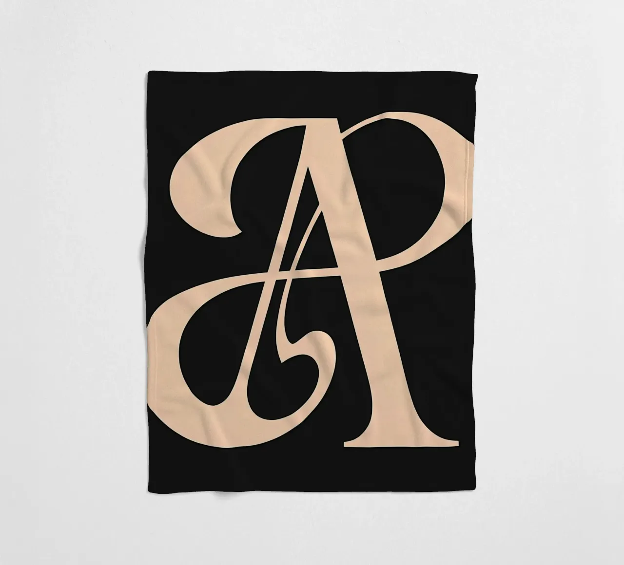 Cursive "A" fleece blanket by inspirational quote