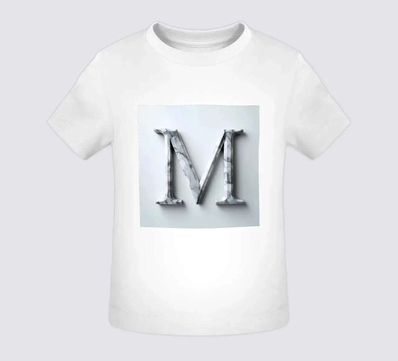 Monogramma "M" in marmo maglietta neonato da inspirational quote