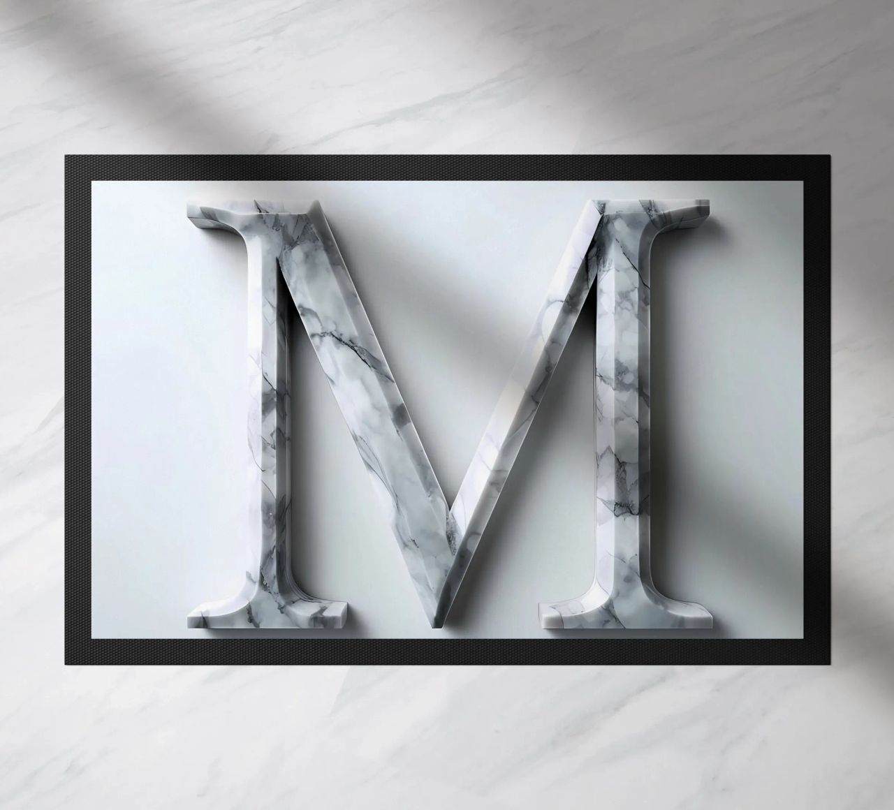 Monogramma "M" in marmo zerbino da inspirational quote