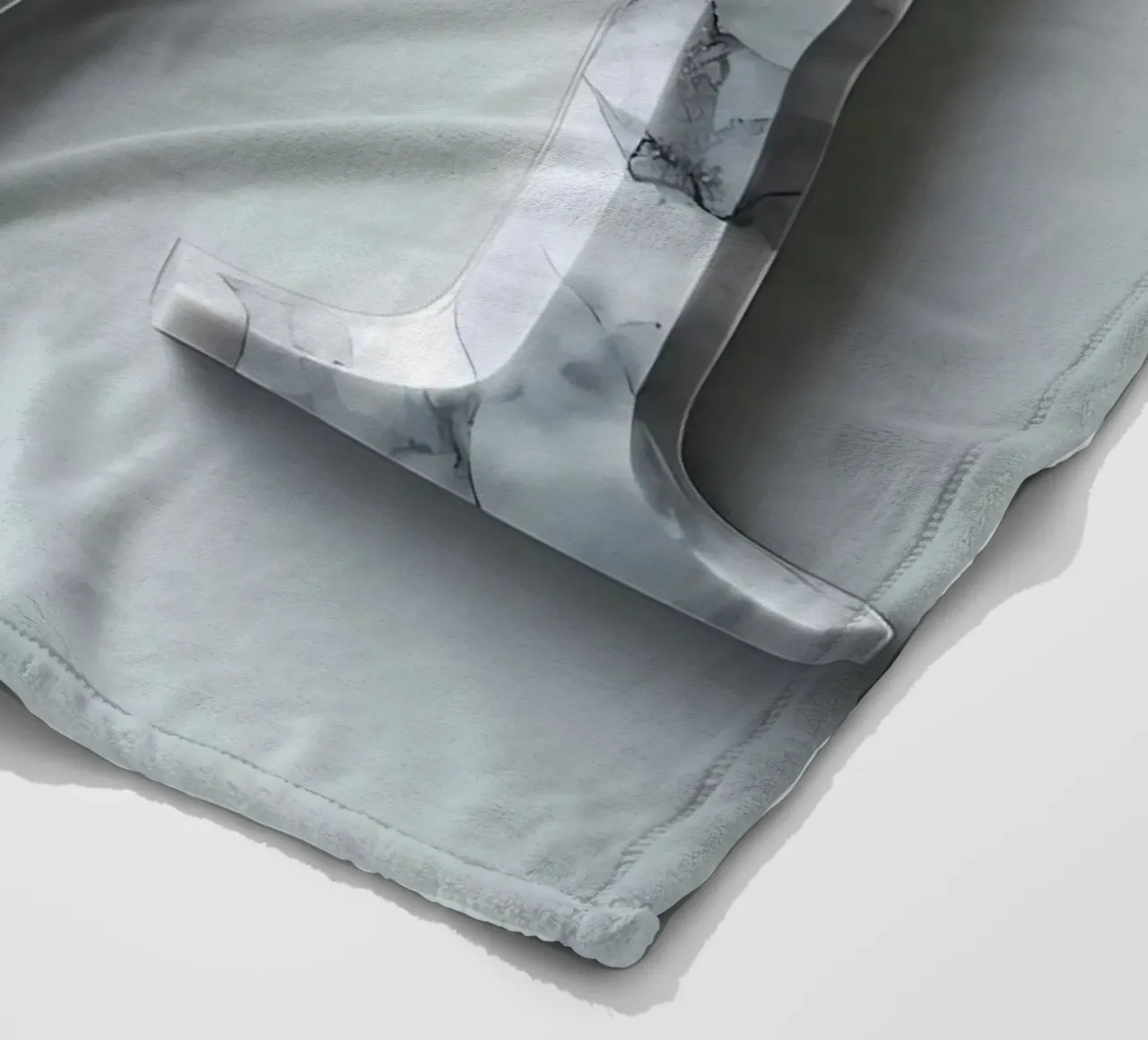 Monogramma "M" in marmo coperta in pile da inspirational quote