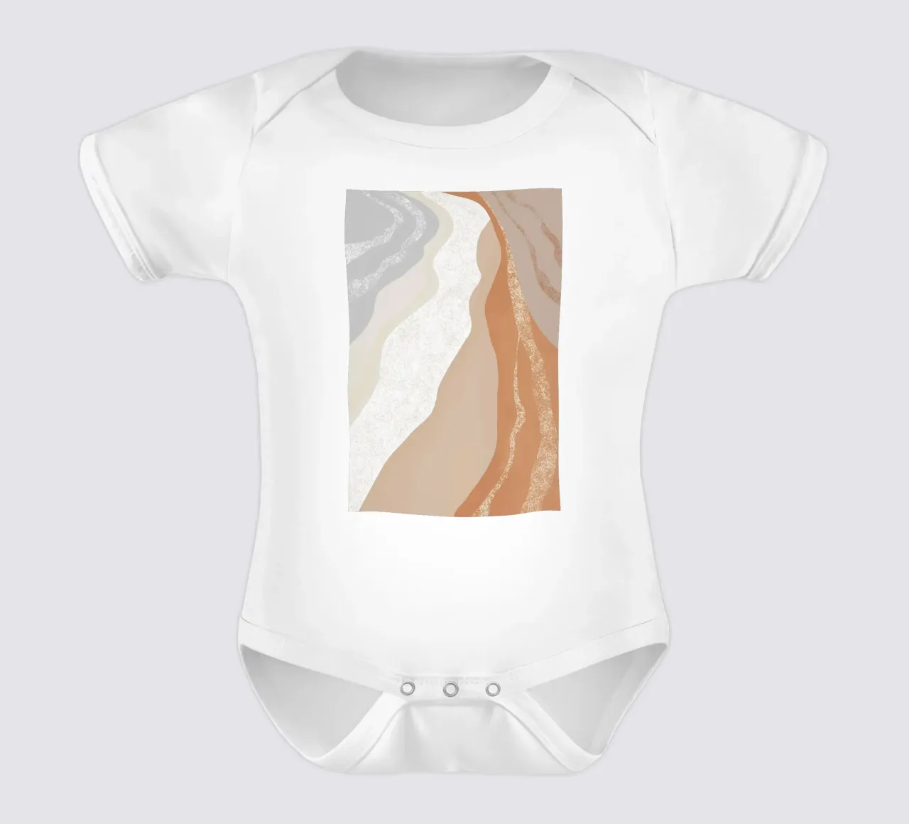 Abstract Beach Waves Artwork short-sleeve baby romper by Melloi Art Print