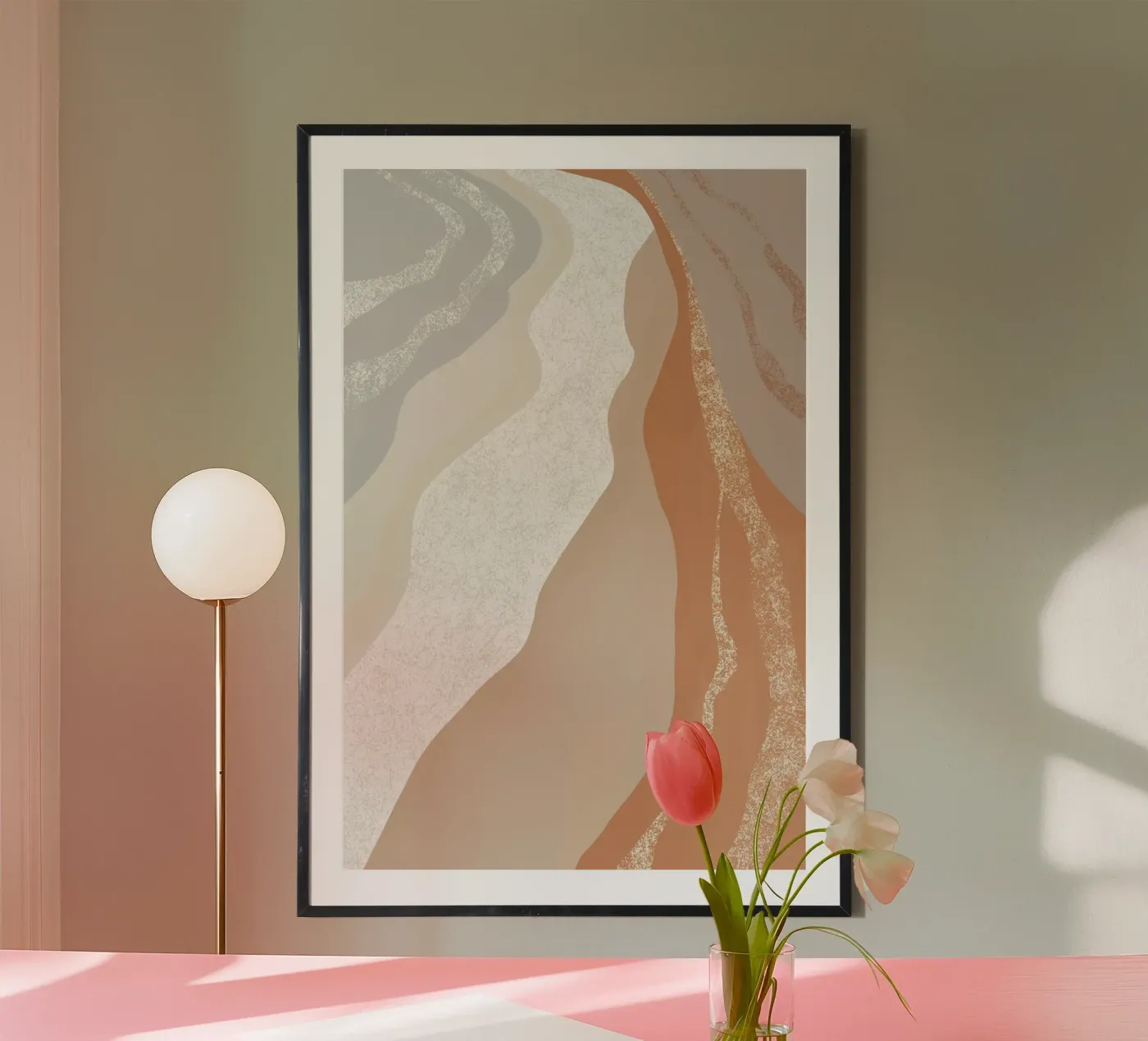 Abstract Beach Waves Artwork poster by Melloi Art Print