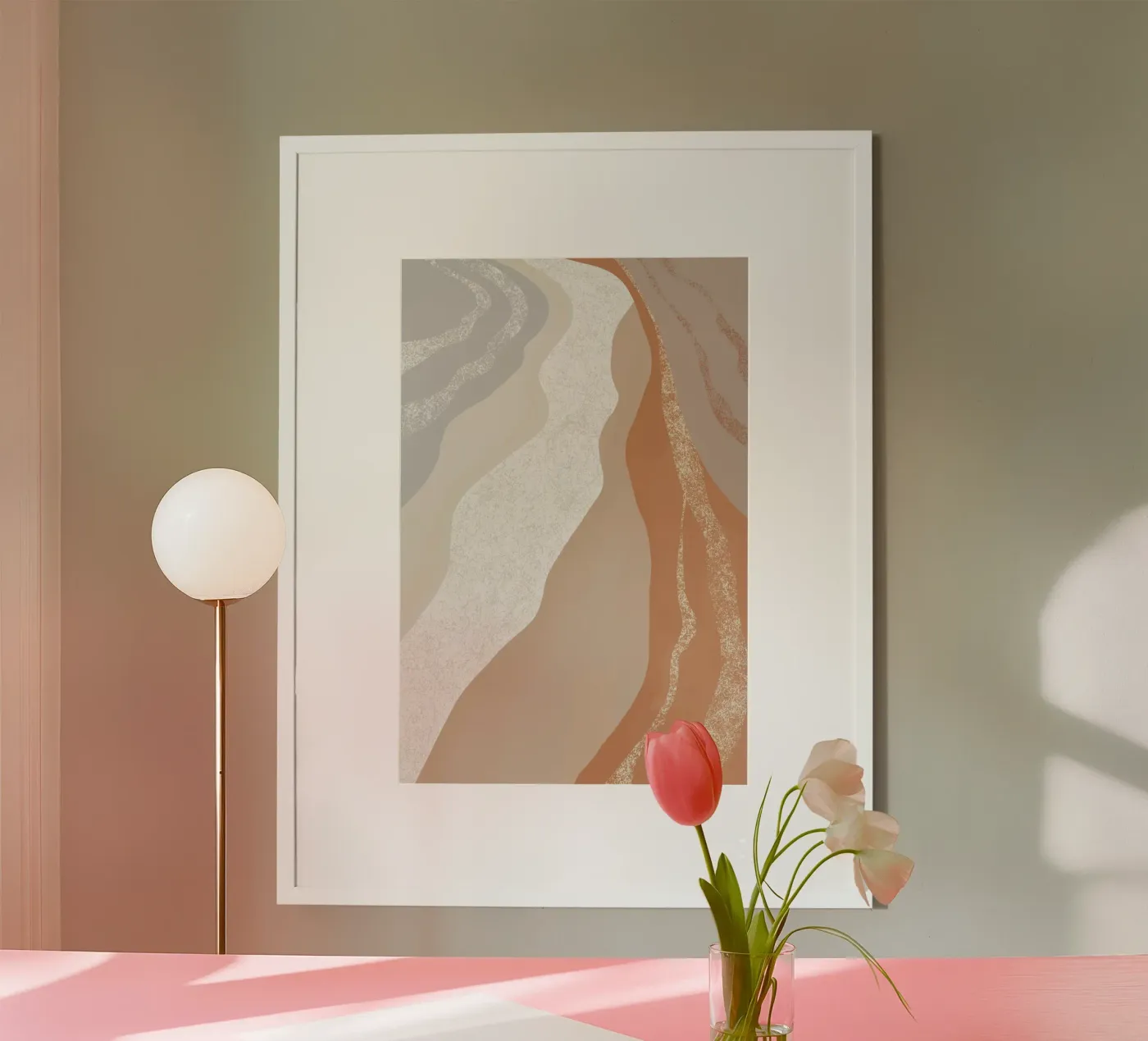 Abstract Beach Waves Artwork poster by Melloi Art Print