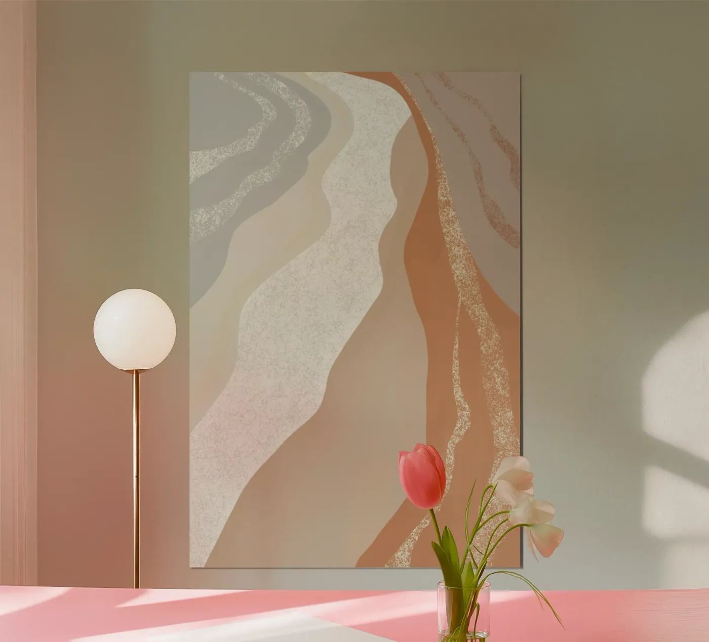 Abstract Beach Waves Artwork poster by Melloi Art Print