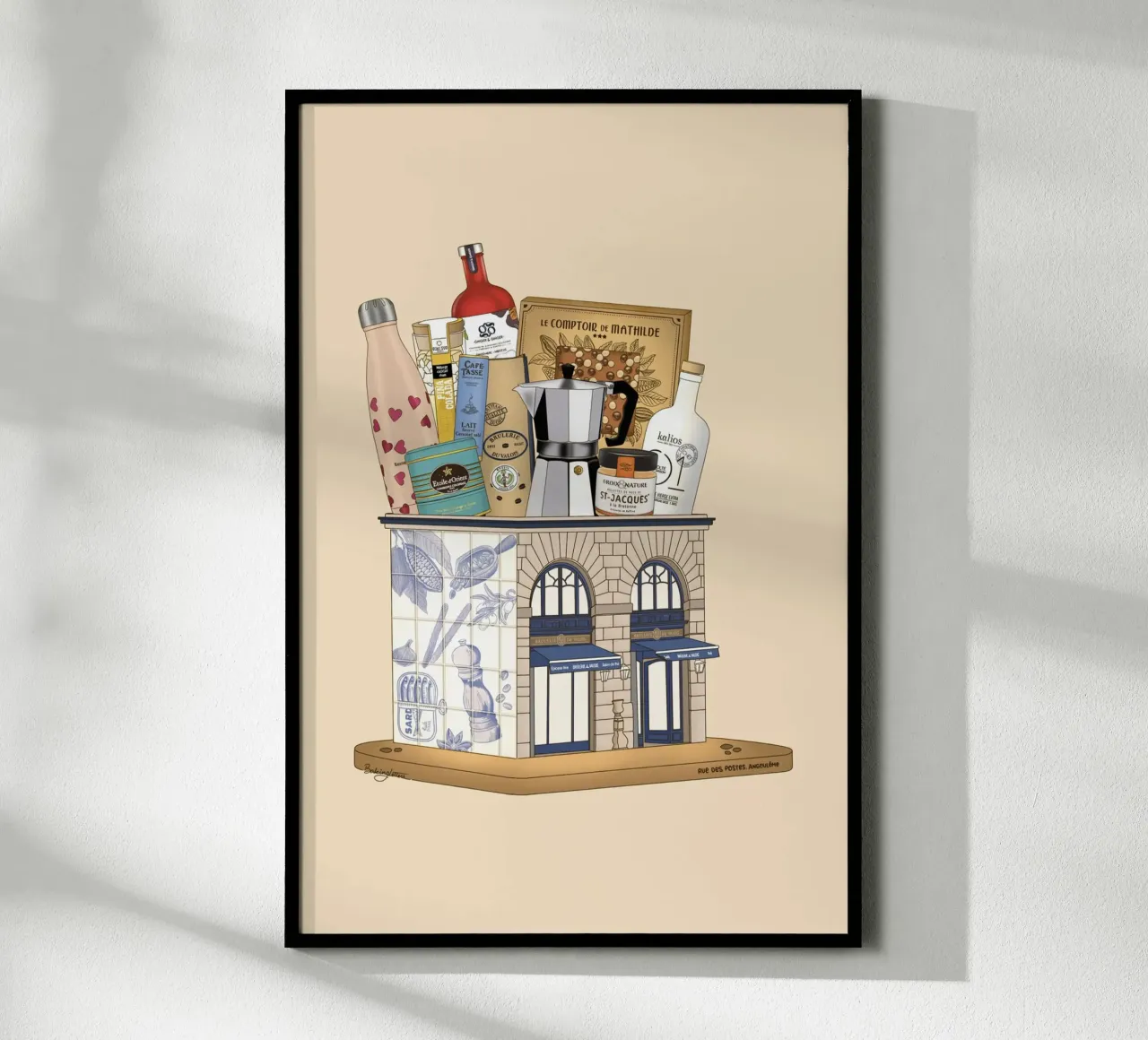 Brûlerie Valois poster con telaio in plastica da StudioNaïa