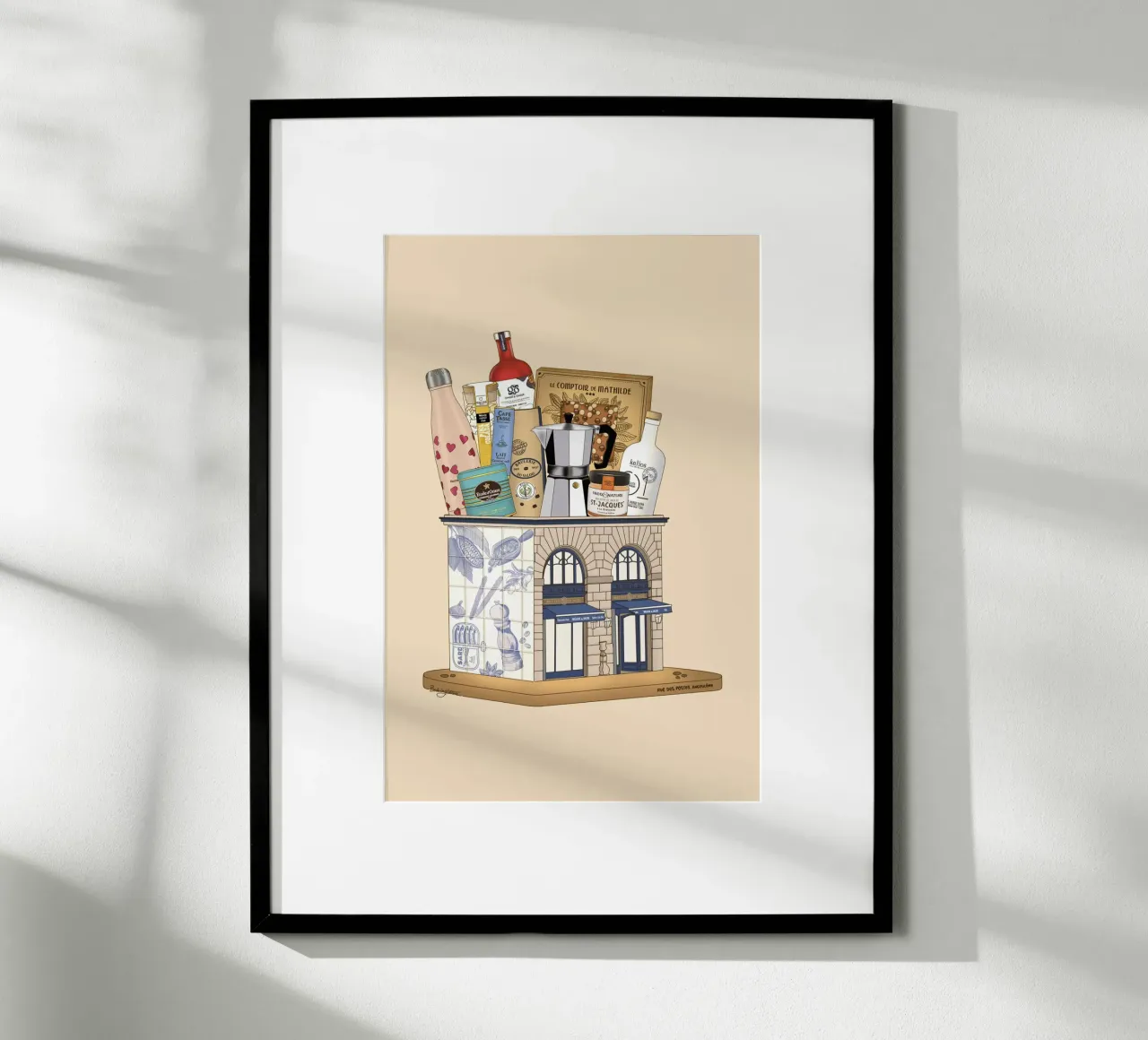 Brûlerie Valois poster con telaio in plastica da StudioNaïa