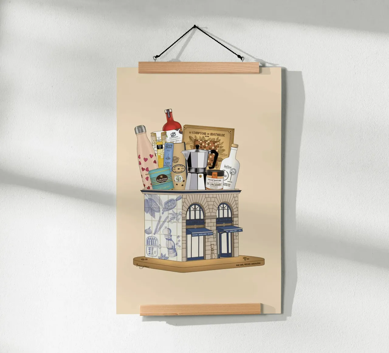 Brûlerie Valois poster con telaio in plastica da StudioNaïa