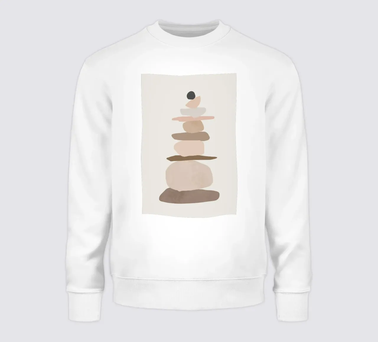 Abstract Rock Cairn Art sweatshirt by Melloi Art Print