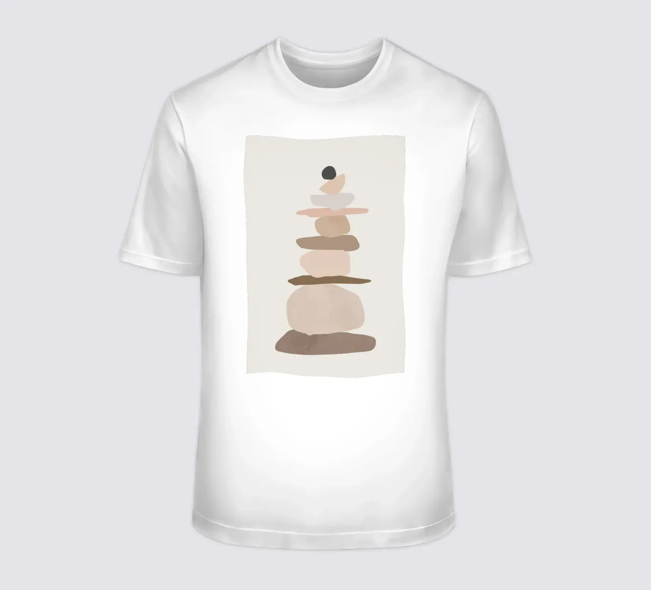 Abstract Rock Cairn Art t-shirt by Melloi Art Print